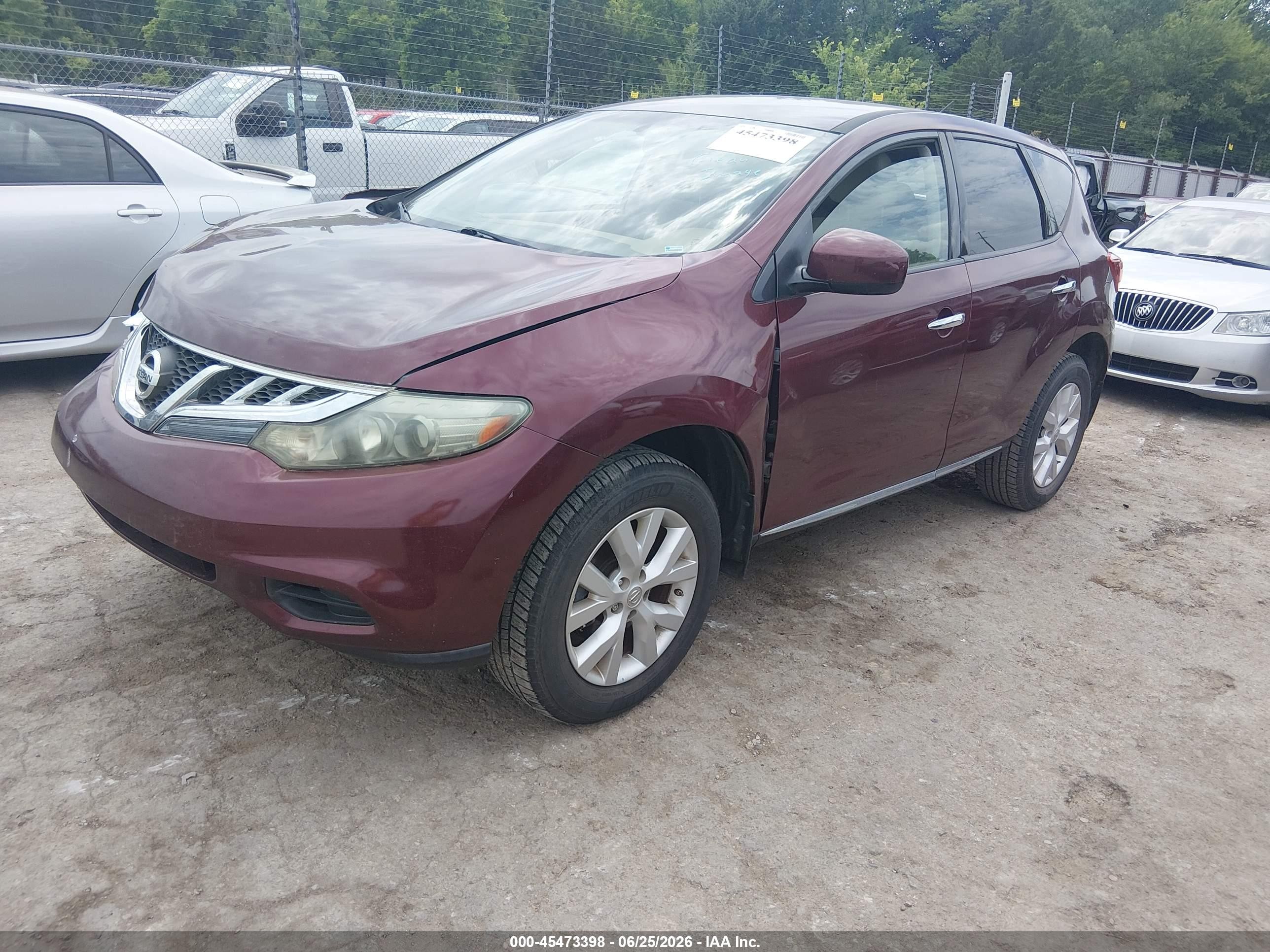 2011 Nissan Murano S Maroon vin: JN8AZ1MUXBW060062