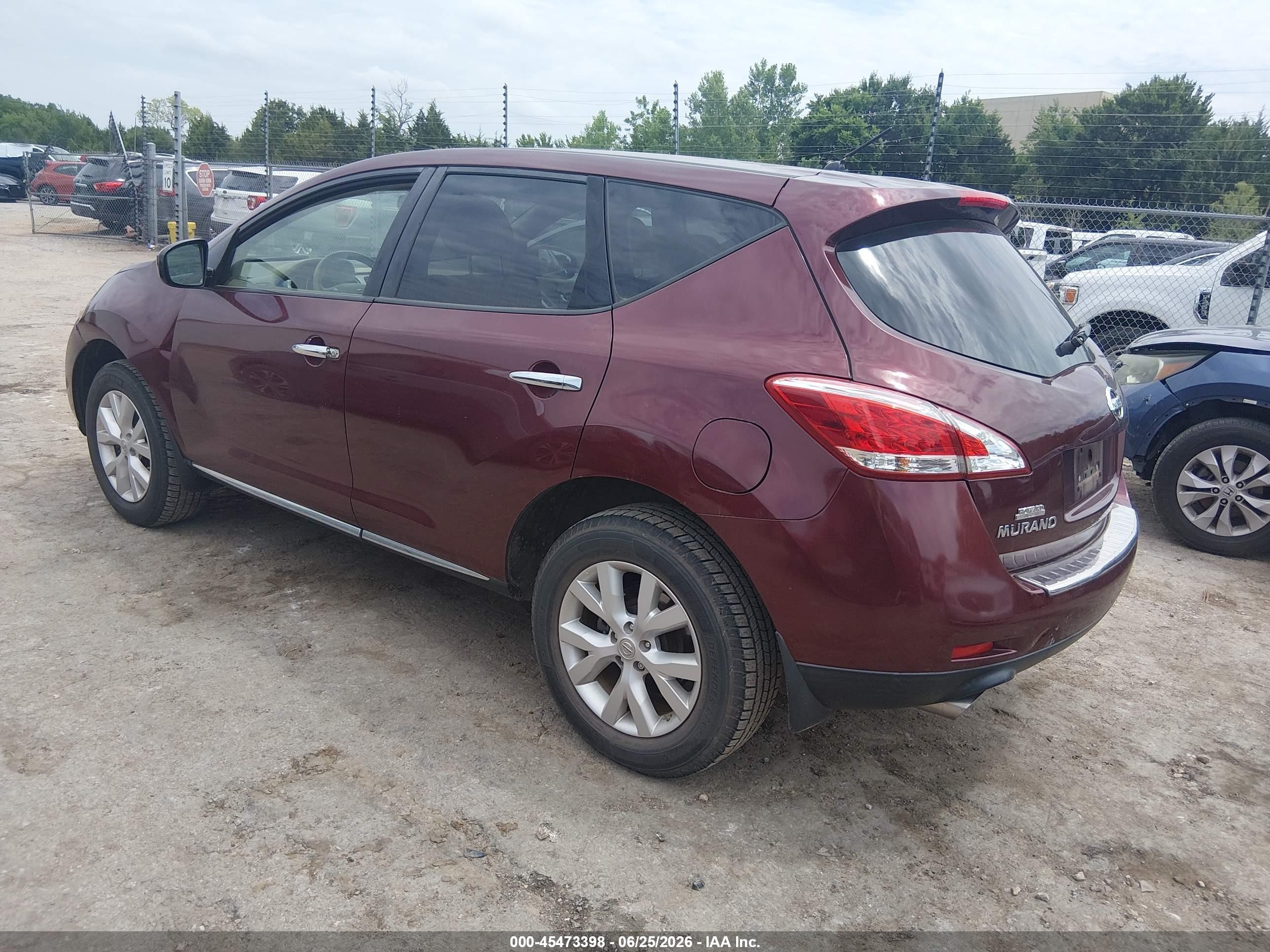 2011 Nissan Murano S Maroon vin: JN8AZ1MUXBW060062