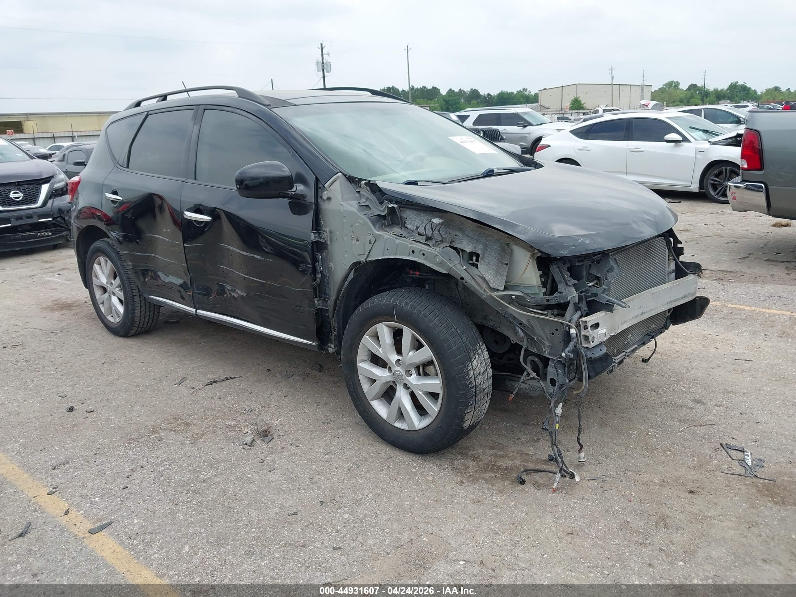 2011 Nissan Murano Sl Black vin: JN8AZ1MUXBW062538