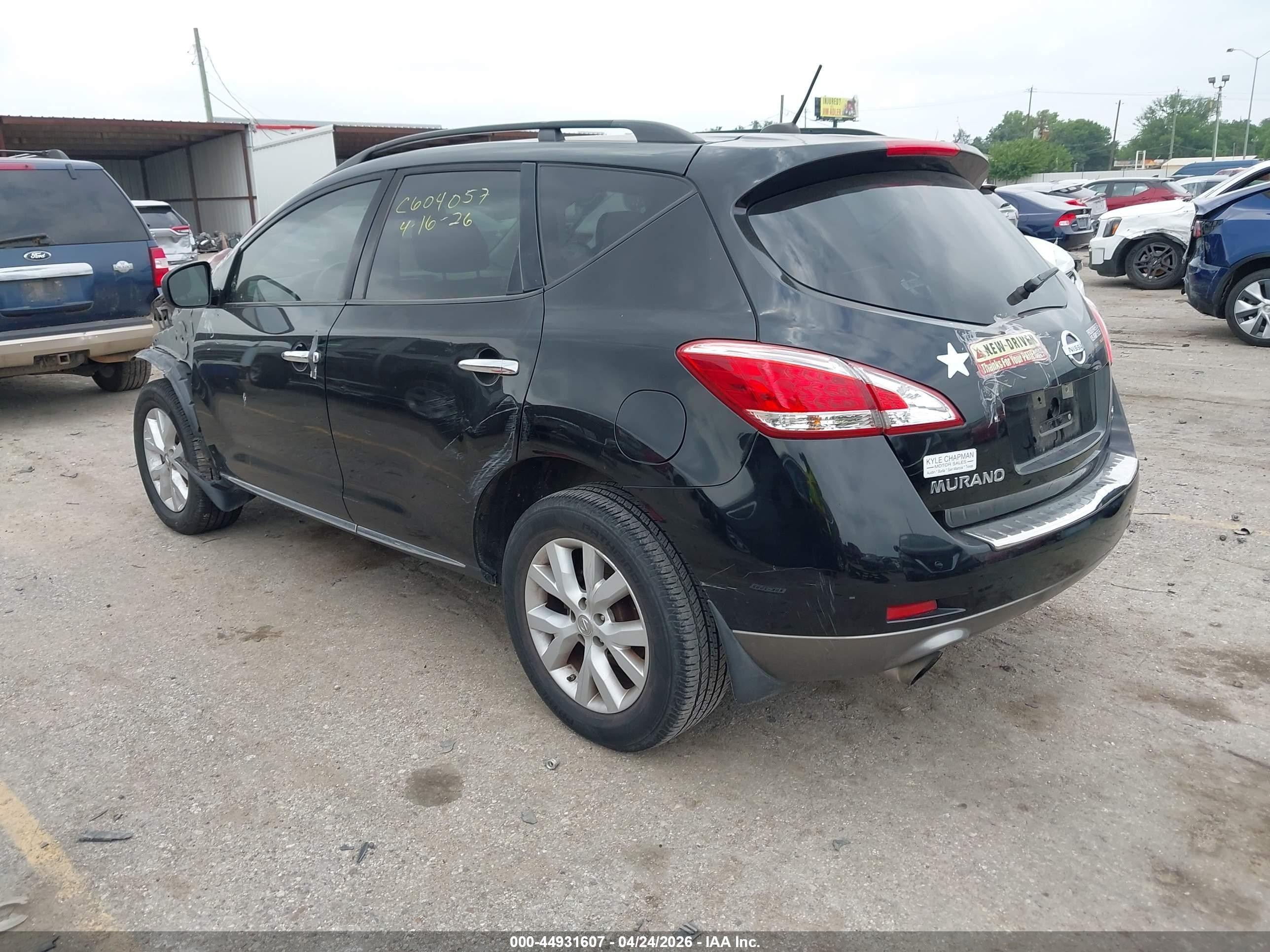 2011 Nissan Murano Sl Black vin: JN8AZ1MUXBW062538