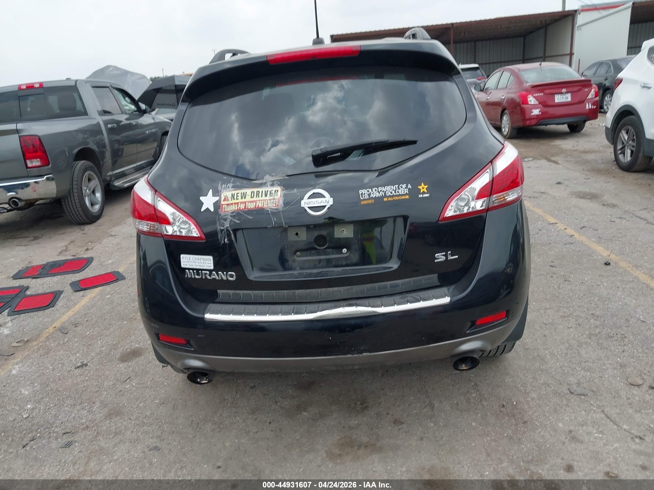 2011 Nissan Murano Sl Black vin: JN8AZ1MUXBW062538