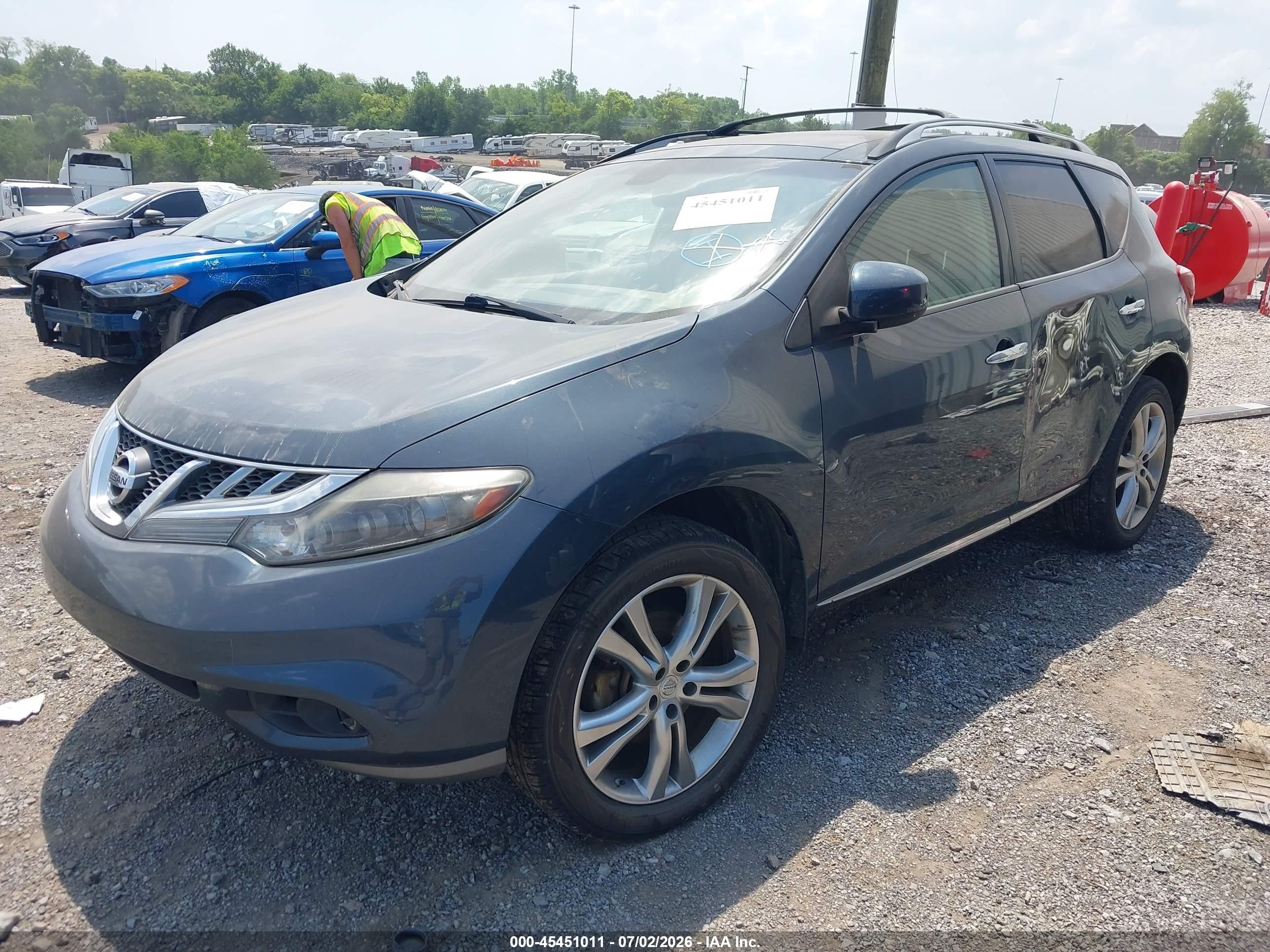 2012 Nissan Murano Le Light Blue vin: JN8AZ1MUXCW104952