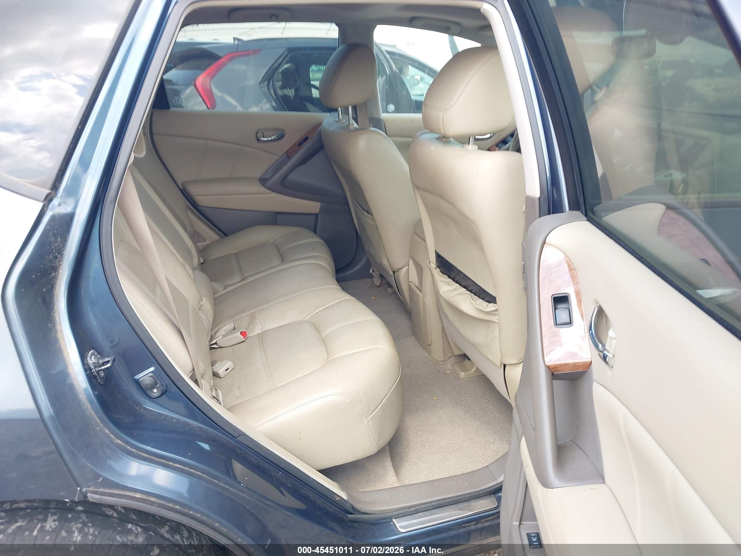 2012 Nissan Murano Le Light Blue vin: JN8AZ1MUXCW104952