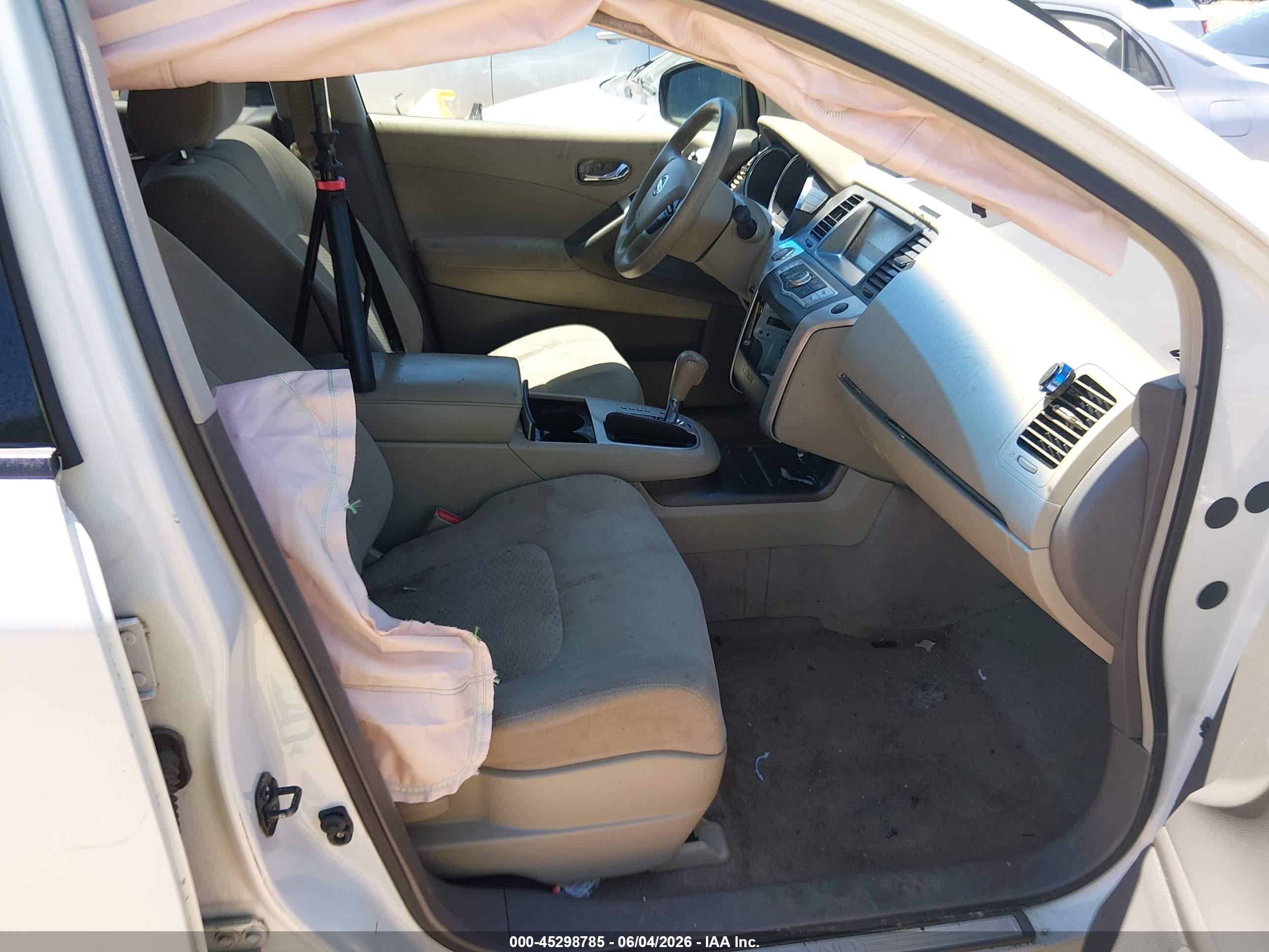 2012 Nissan Murano S White vin: JN8AZ1MUXCW109746