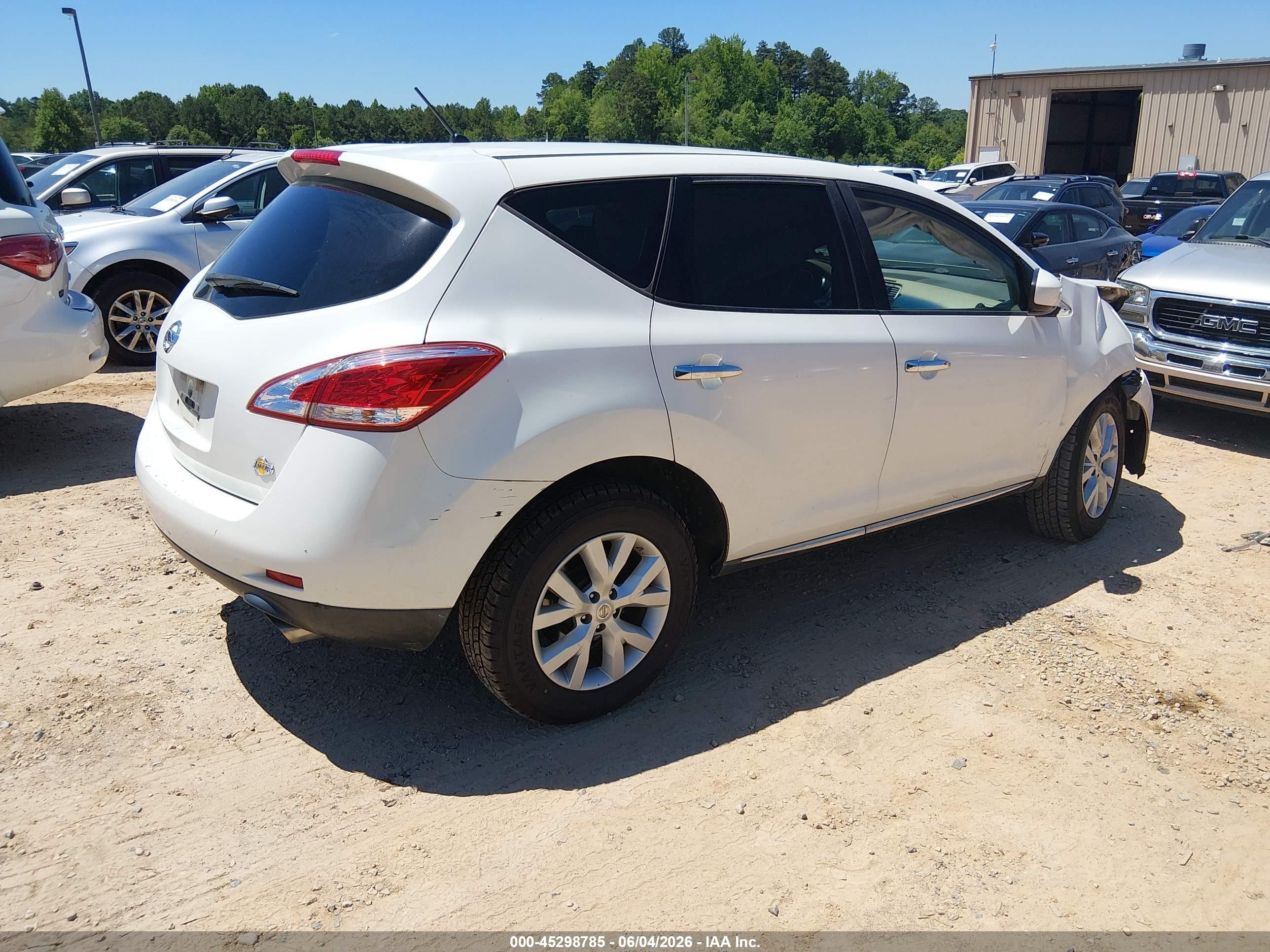 2012 Nissan Murano S White vin: JN8AZ1MUXCW109746