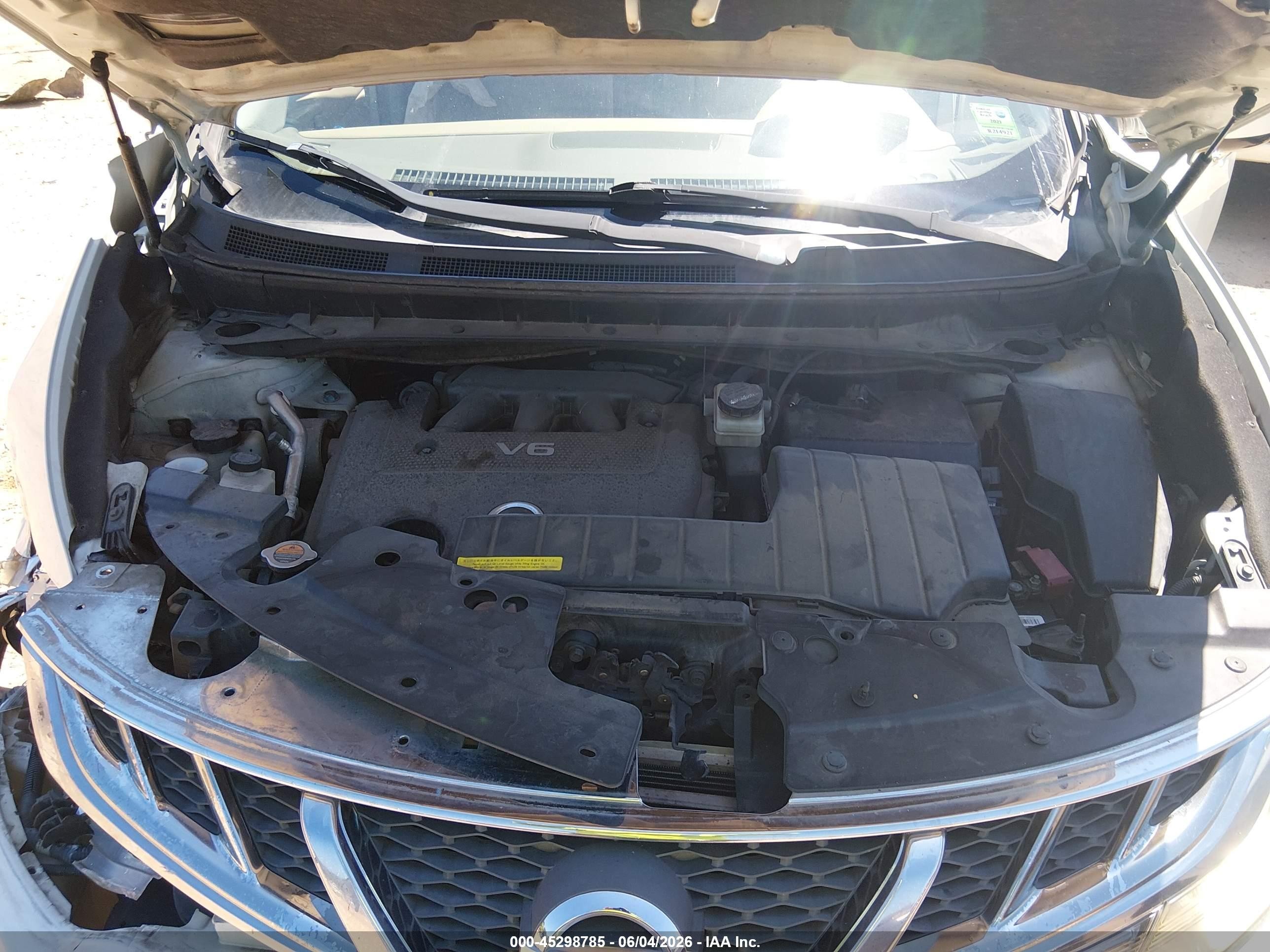 2012 Nissan Murano S White vin: JN8AZ1MUXCW109746