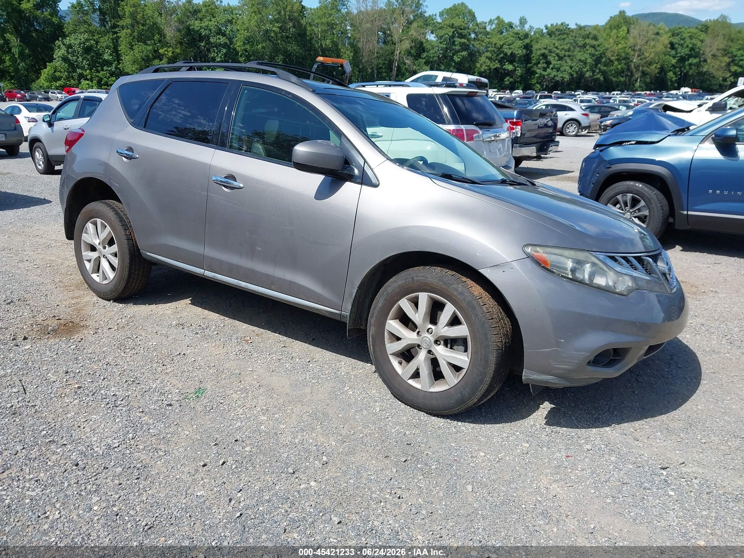 2012 Nissan Murano Sl Silver vin: JN8AZ1MUXCW113909