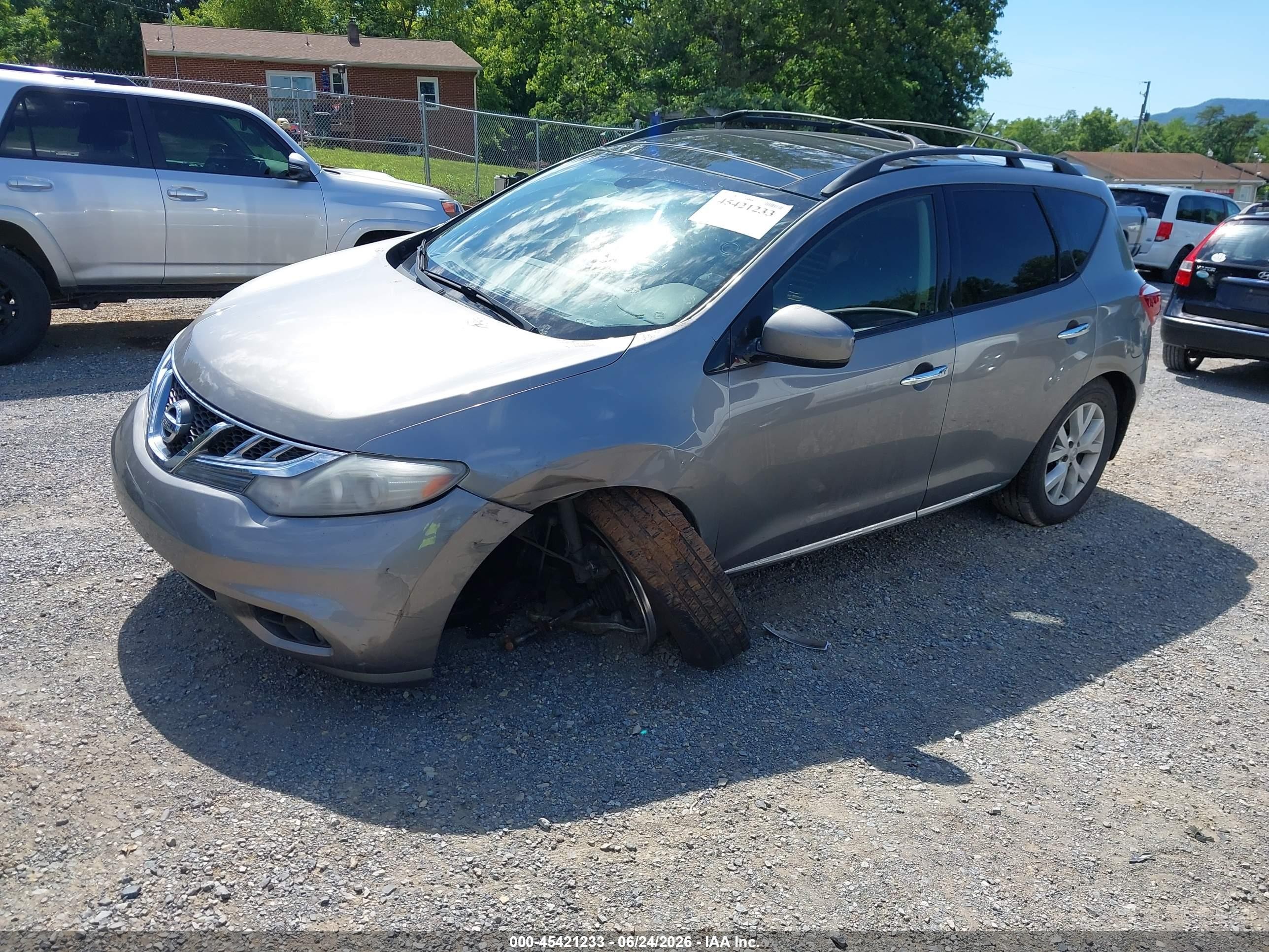 2012 Nissan Murano Sl Silver vin: JN8AZ1MUXCW113909