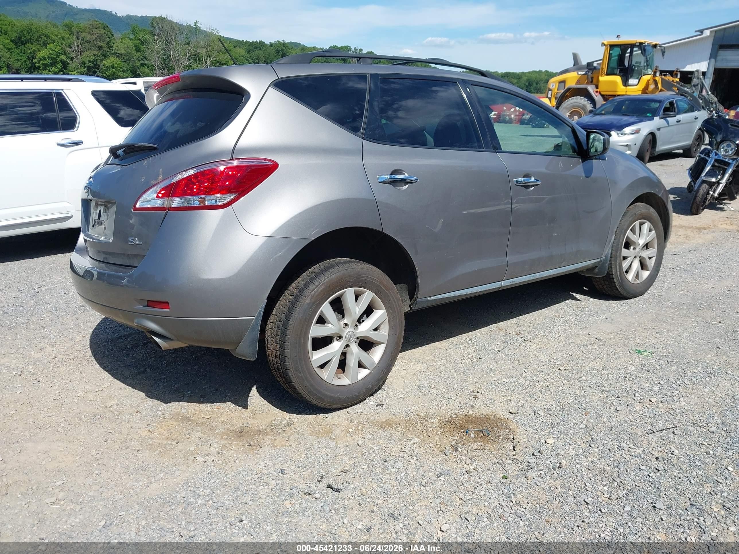 2012 Nissan Murano Sl Silver vin: JN8AZ1MUXCW113909