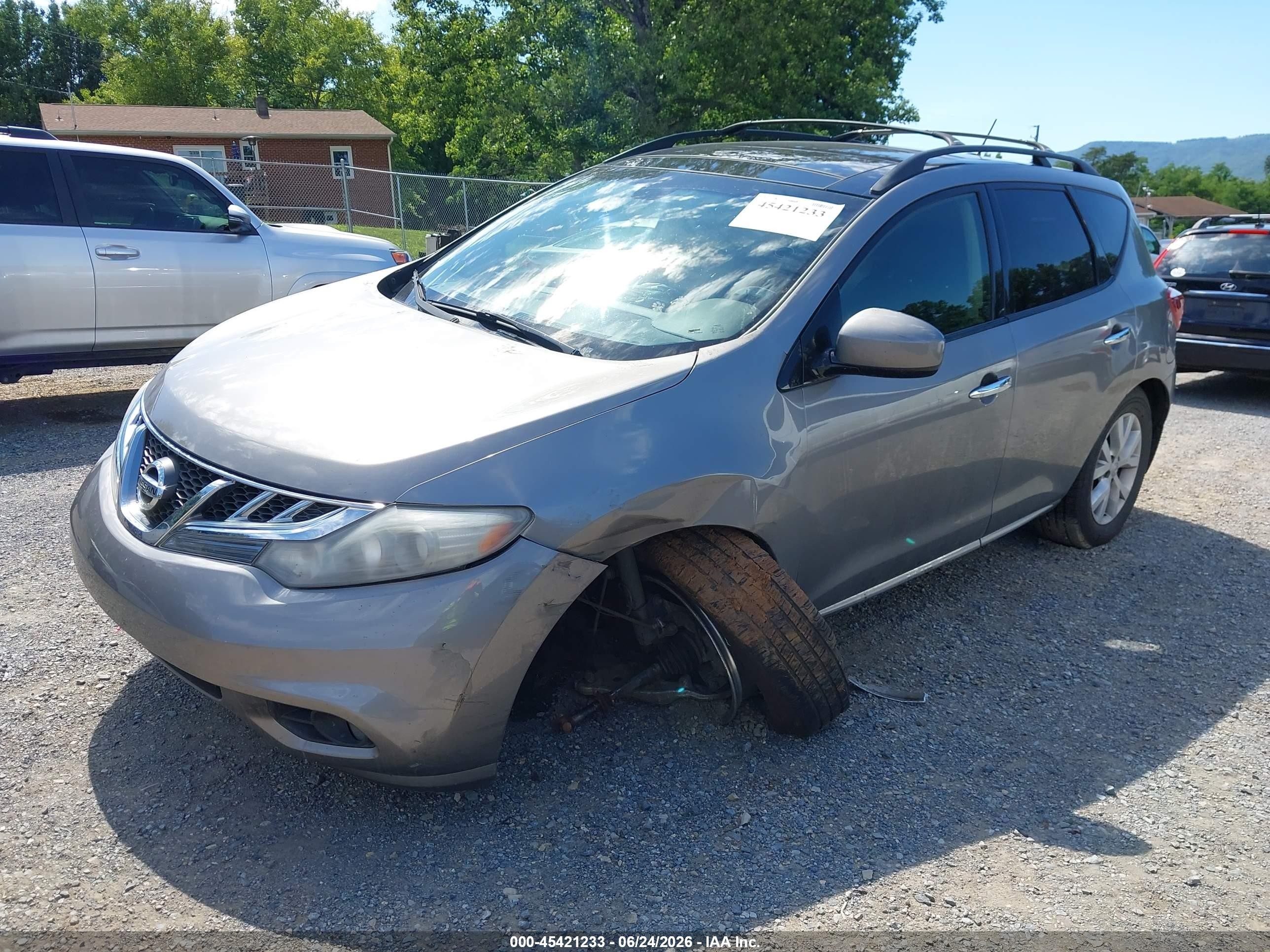 2012 Nissan Murano Sl Silver vin: JN8AZ1MUXCW113909