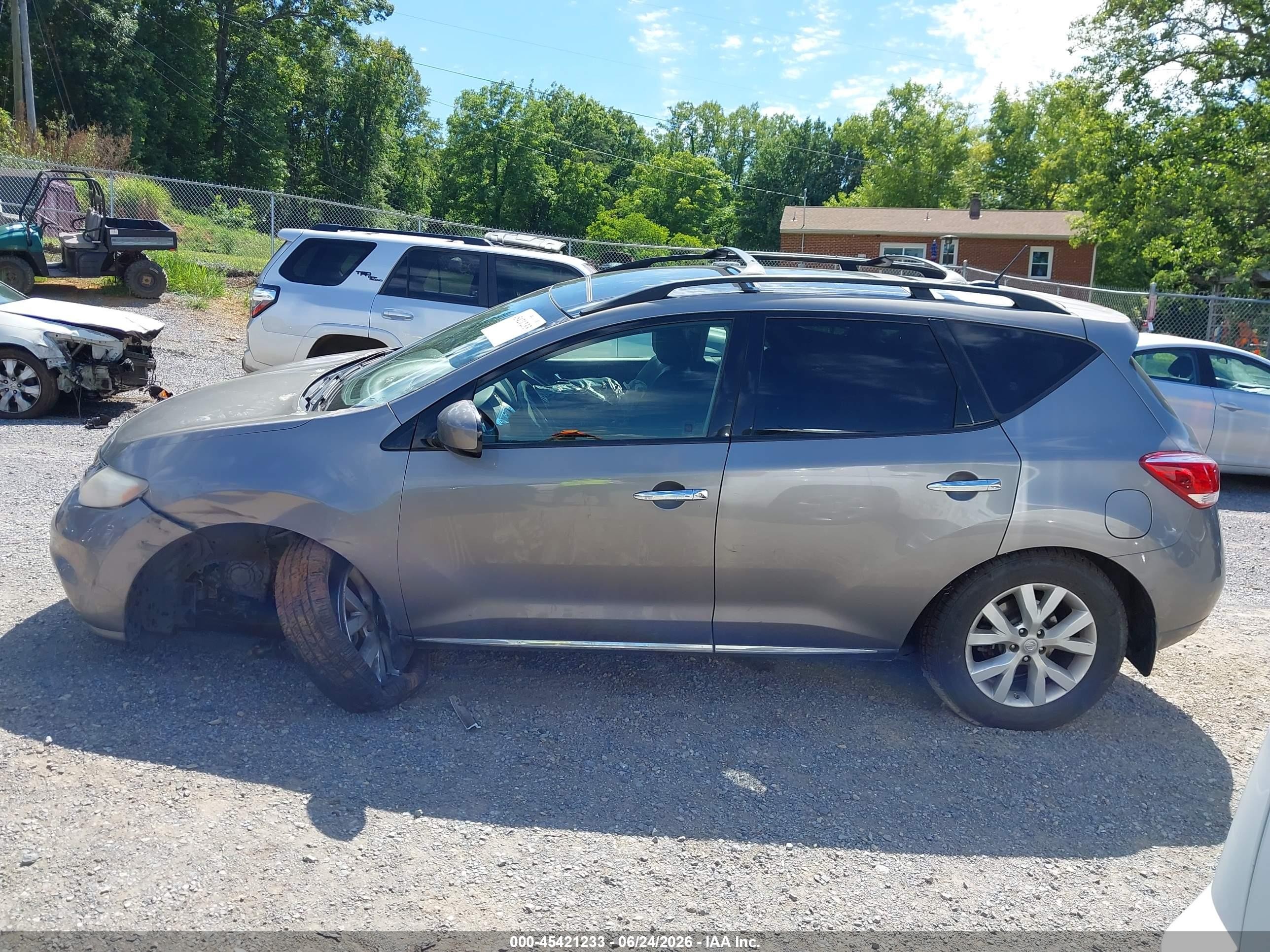 2012 Nissan Murano Sl Silver vin: JN8AZ1MUXCW113909