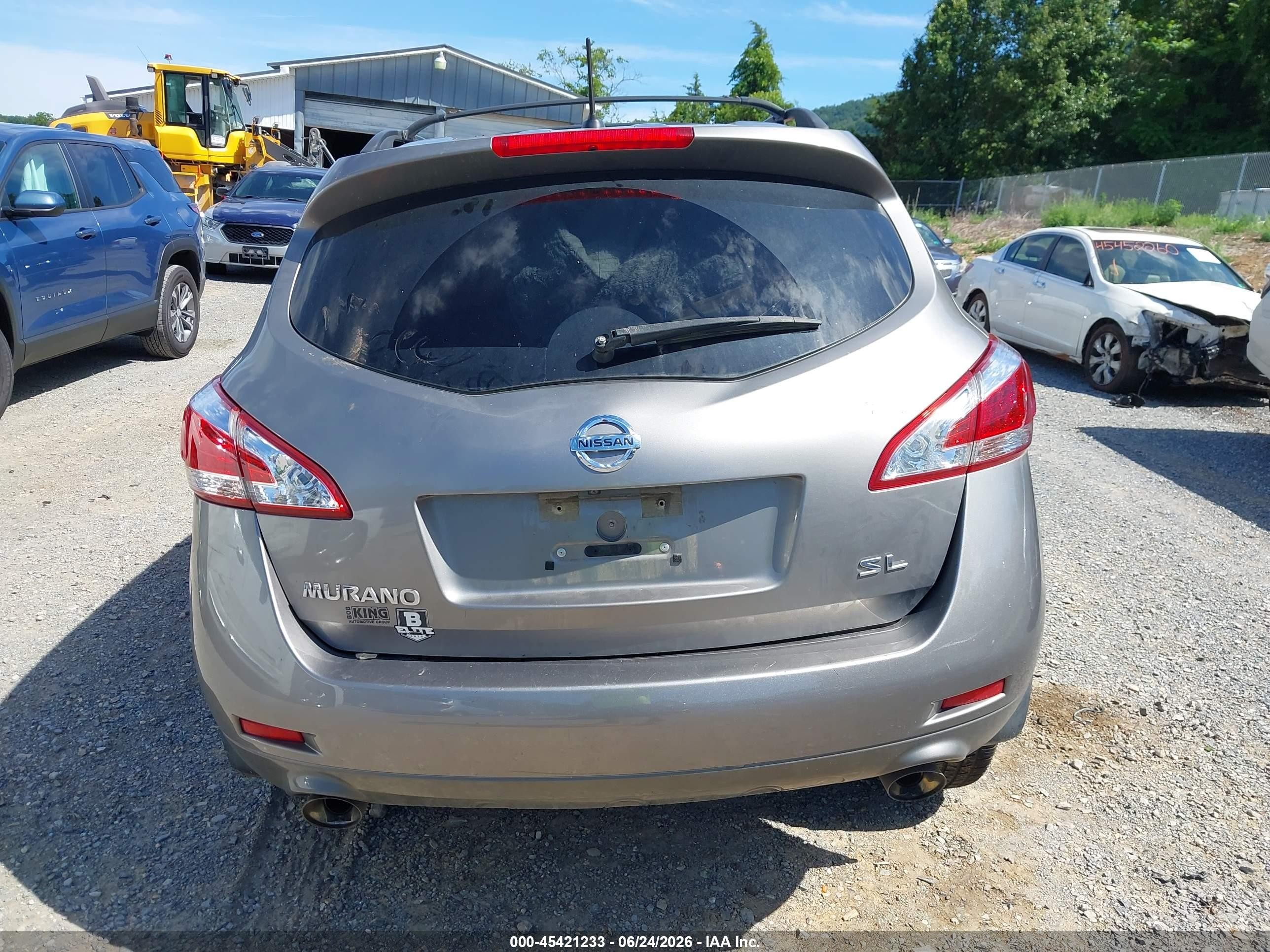 2012 Nissan Murano Sl Silver vin: JN8AZ1MUXCW113909