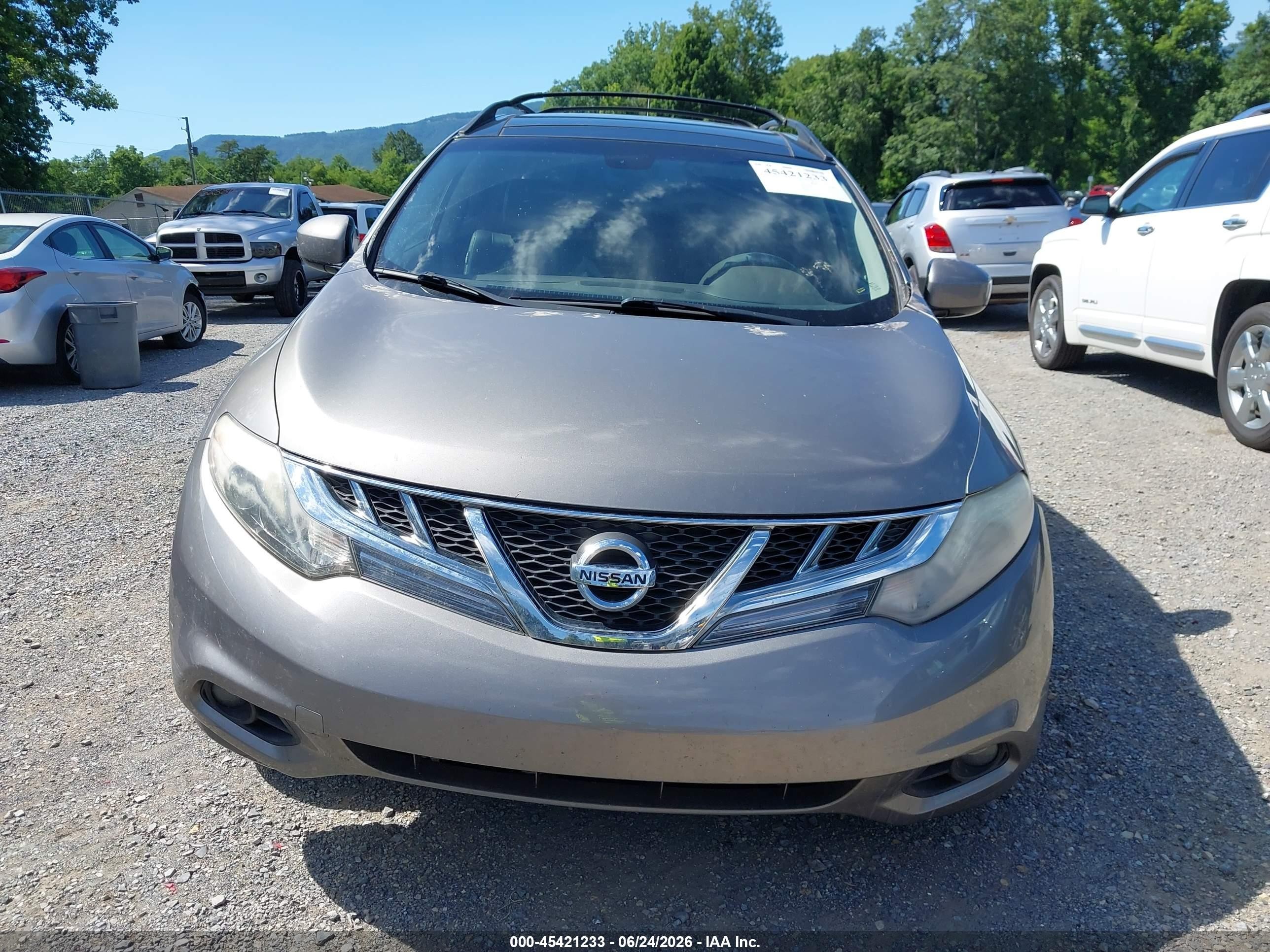 2012 Nissan Murano Sl Silver vin: JN8AZ1MUXCW113909