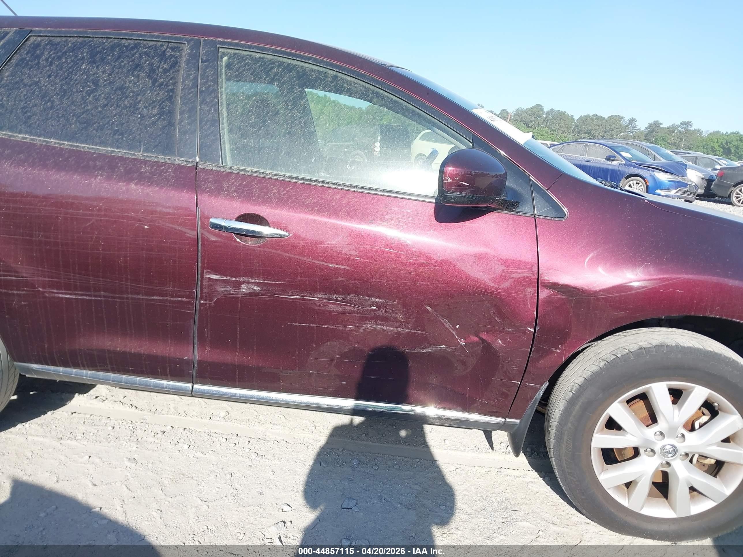 2013 Nissan Murano S Burgundy vin: JN8AZ1MUXDW204955