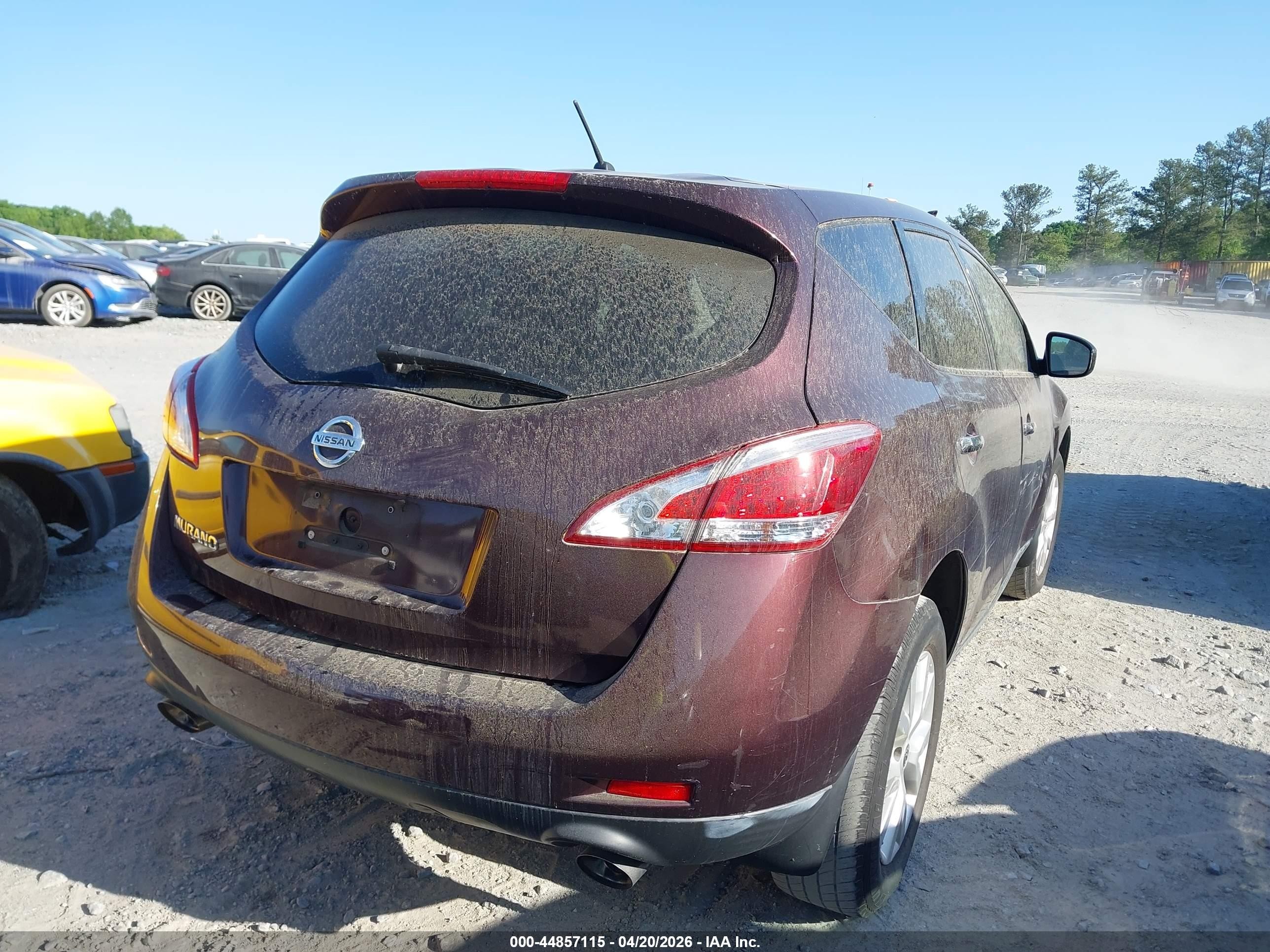 2013 Nissan Murano S Burgundy vin: JN8AZ1MUXDW204955