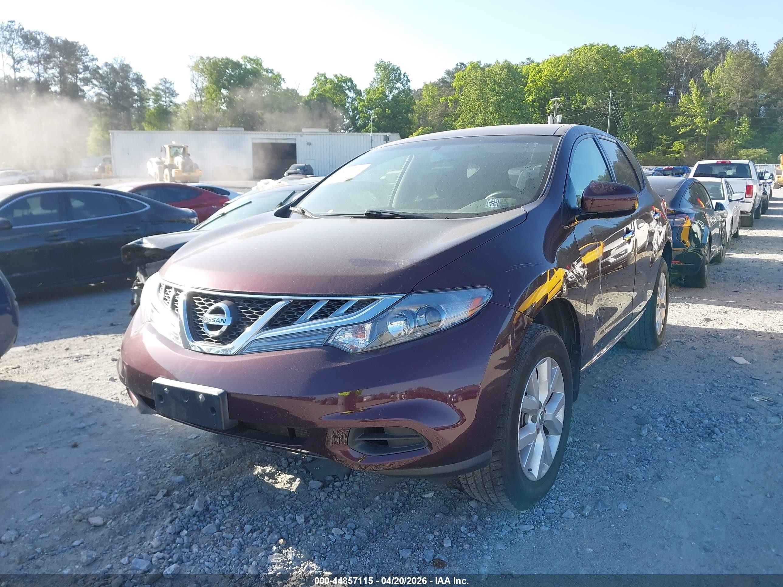 2013 Nissan Murano S Burgundy vin: JN8AZ1MUXDW204955