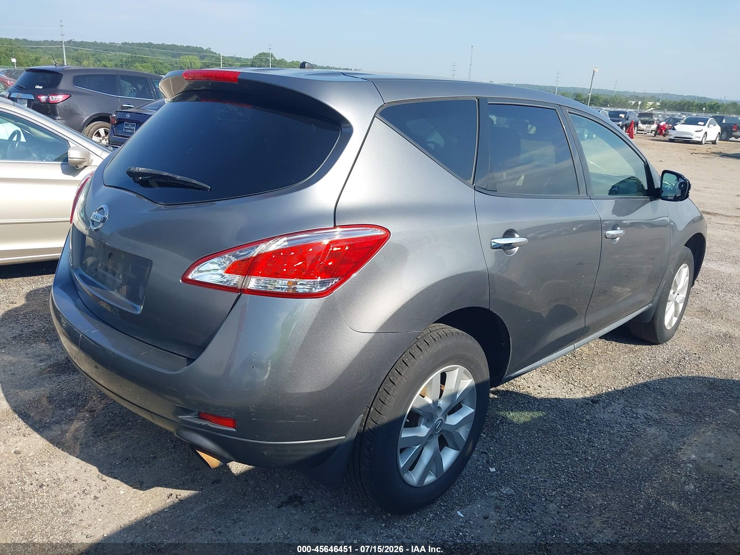2013 Nissan Murano S Gray vin: JN8AZ1MUXDW208410