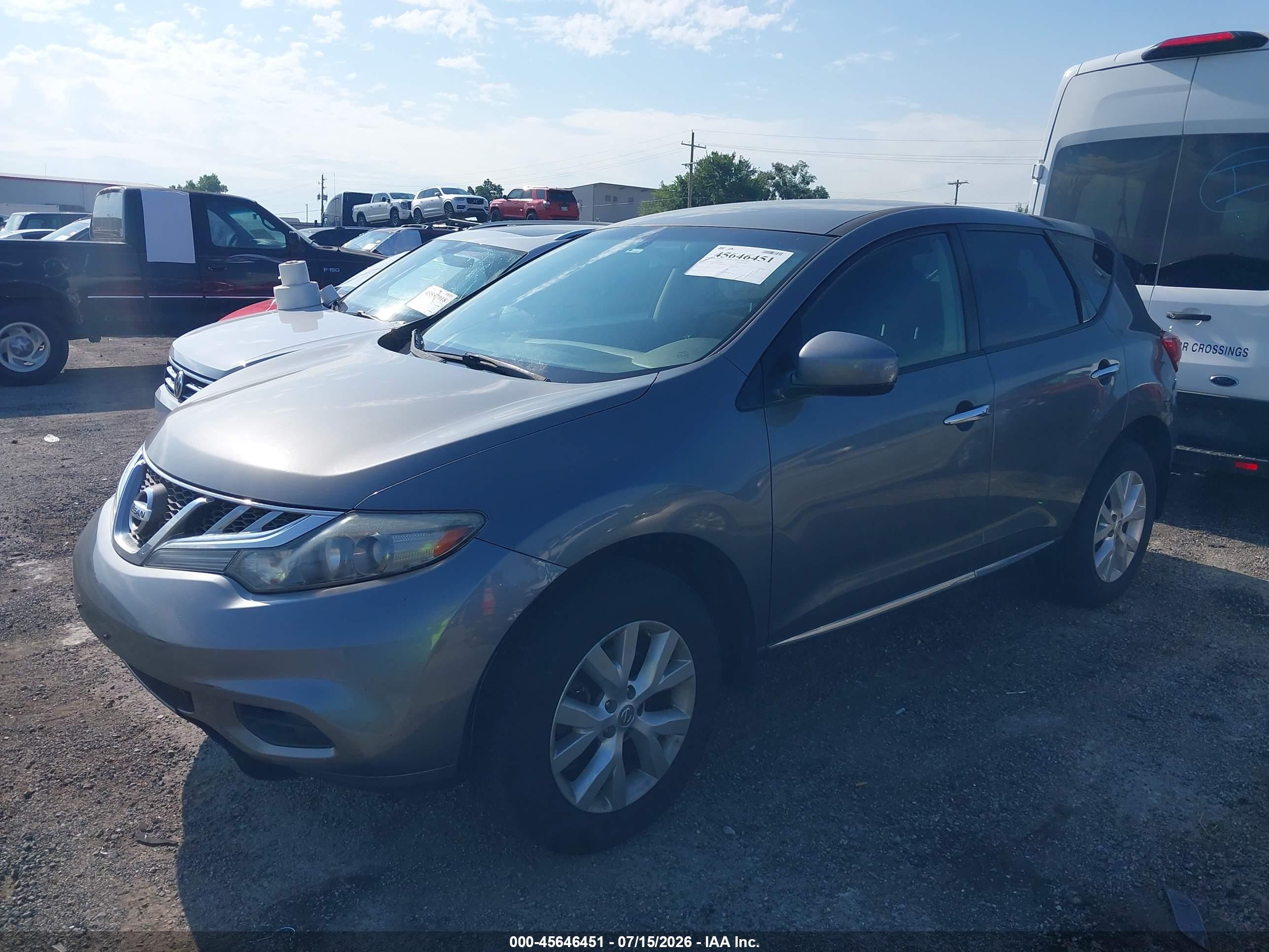 2013 Nissan Murano S Gray vin: JN8AZ1MUXDW208410