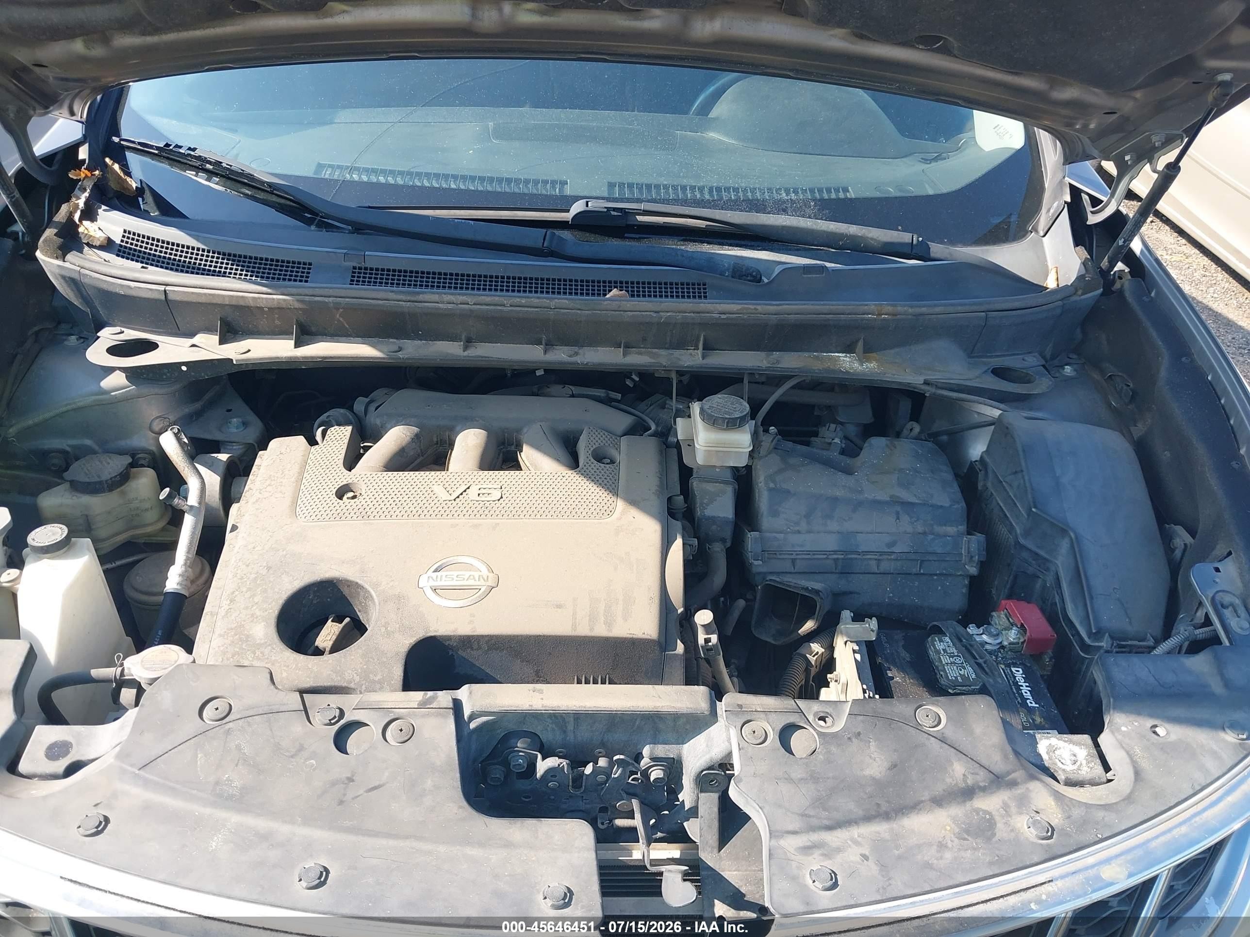 2013 Nissan Murano S Gray vin: JN8AZ1MUXDW208410