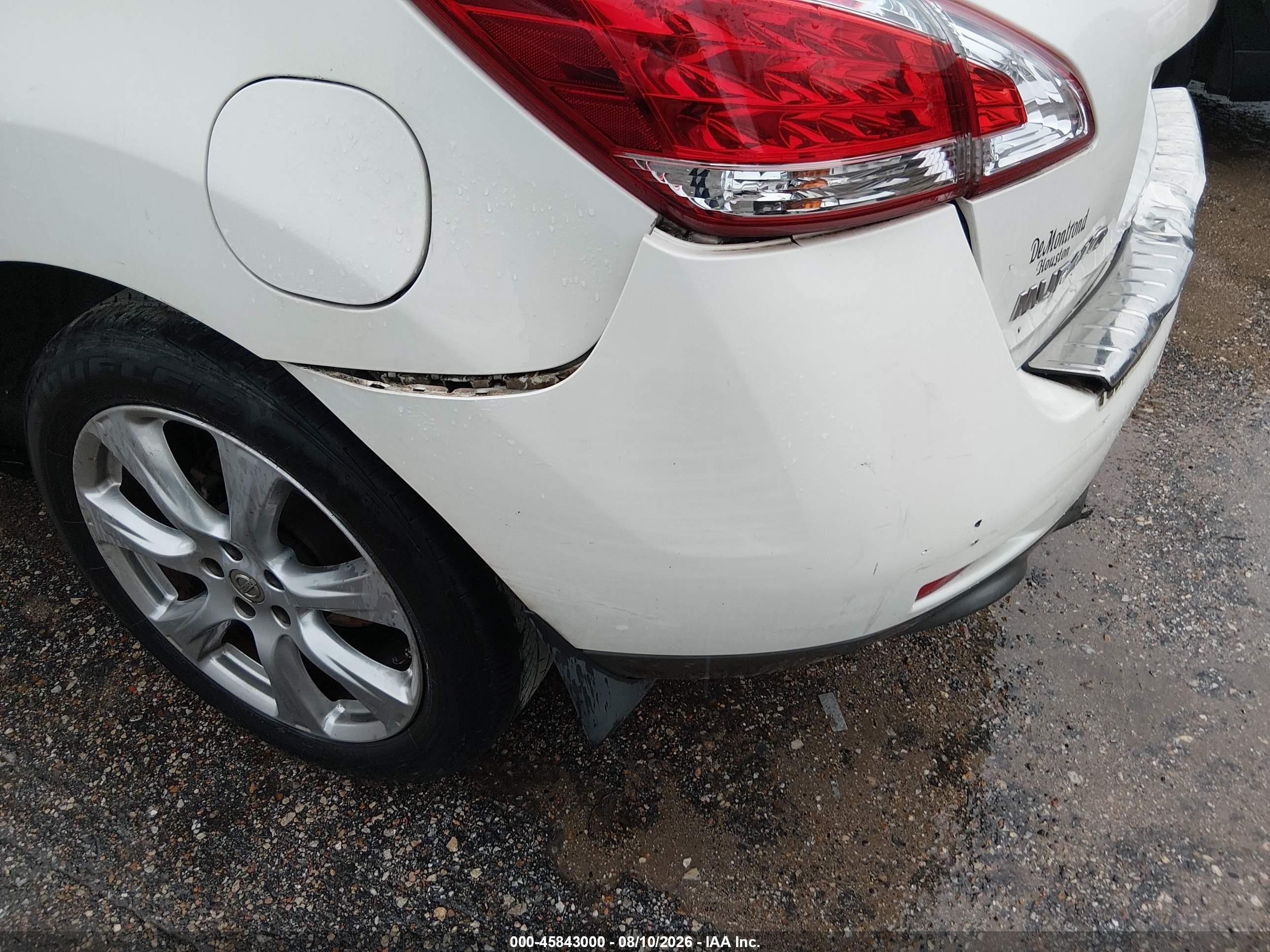2013 Nissan Murano Le Белый vin: JN8AZ1MUXDW208990