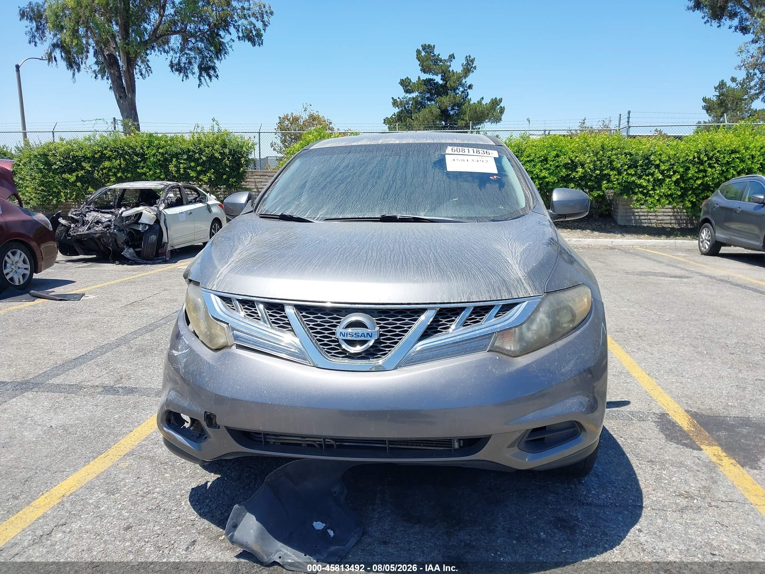 2013 Nissan Murano S Gray vin: JN8AZ1MUXDW212814