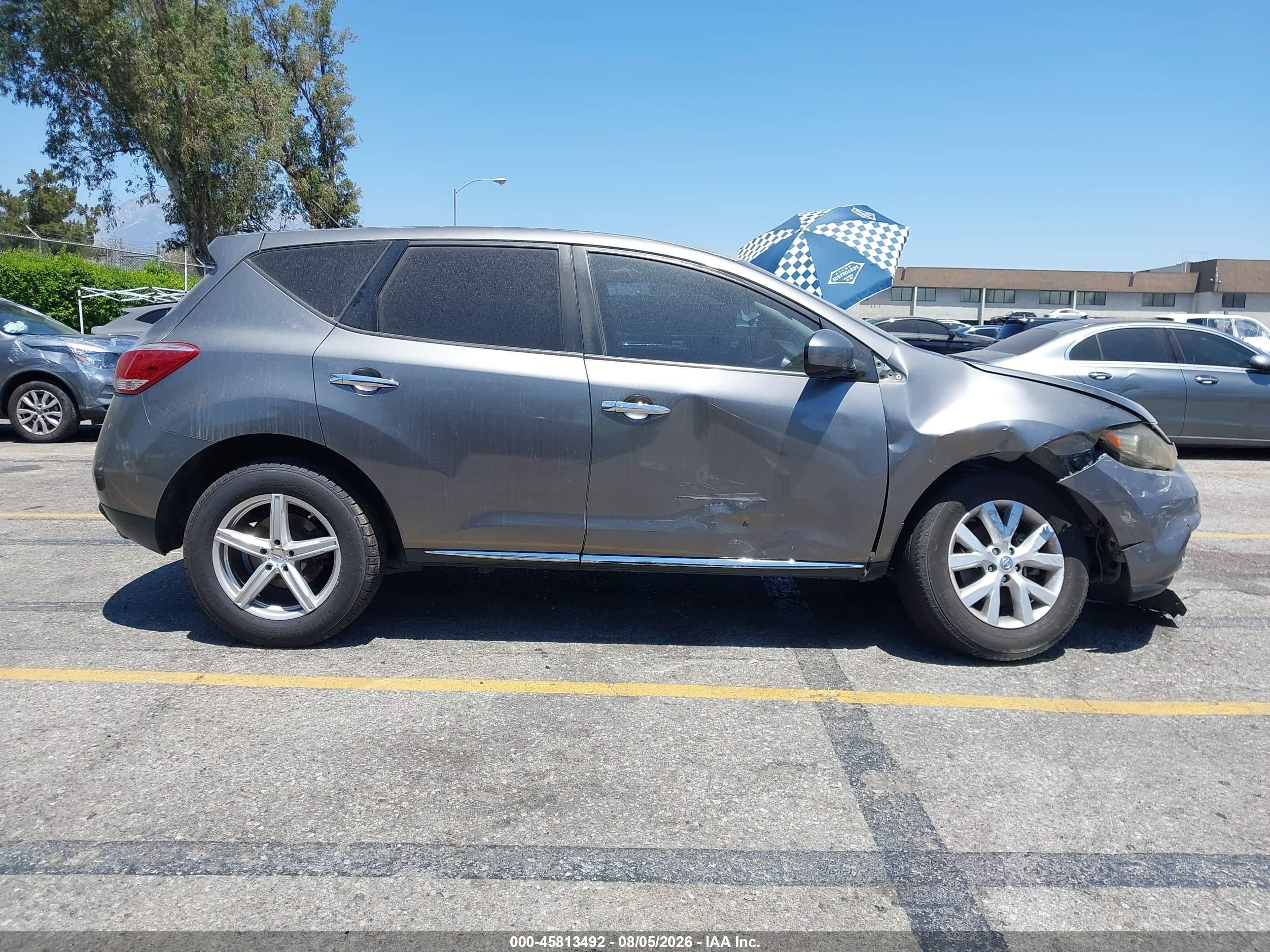2013 Nissan Murano S Gray vin: JN8AZ1MUXDW212814
