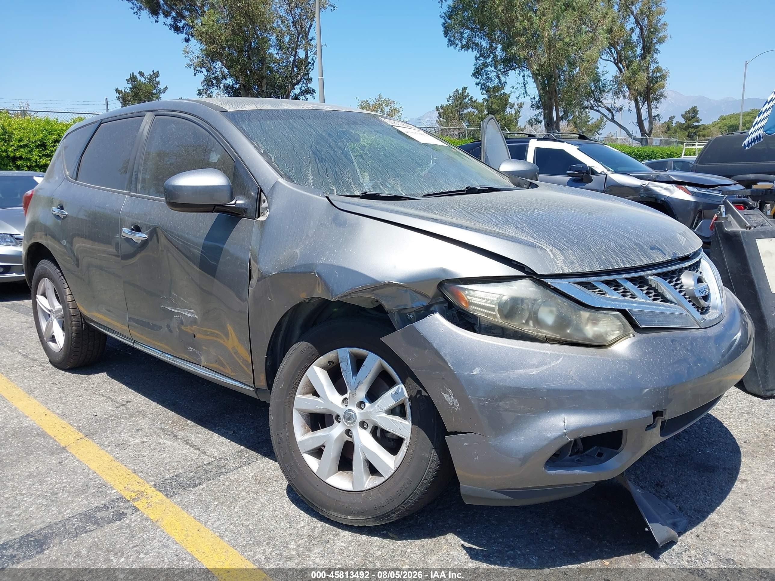 2013 Nissan Murano S Gray vin: JN8AZ1MUXDW212814