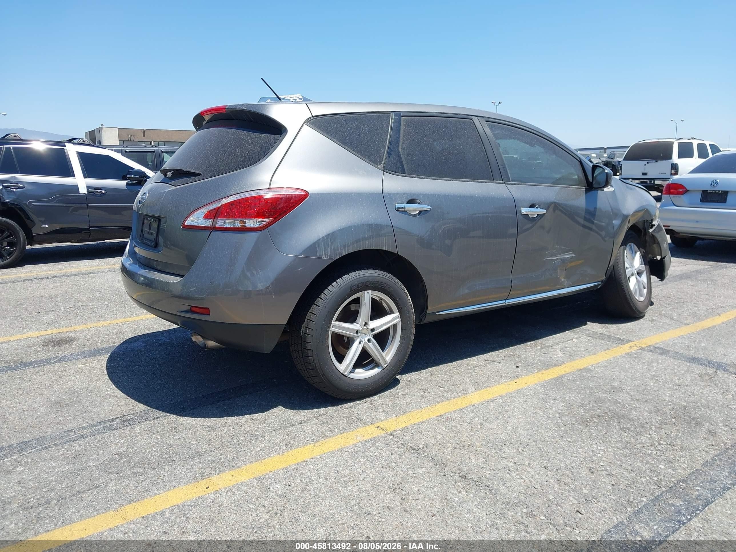 2013 Nissan Murano S Gray vin: JN8AZ1MUXDW212814