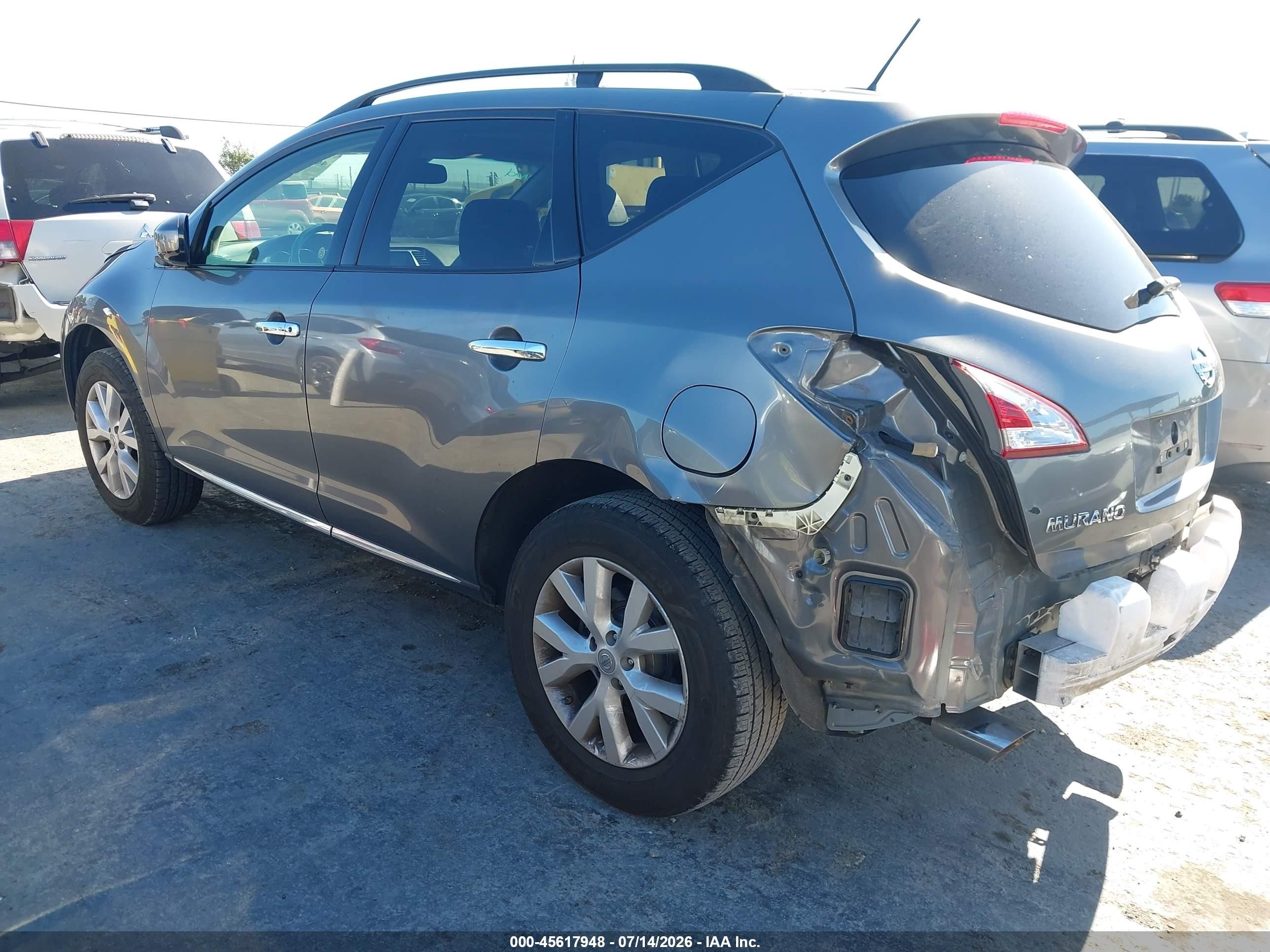 2014 Nissan Murano Sl Серый vin: JN8AZ1MUXEW403120