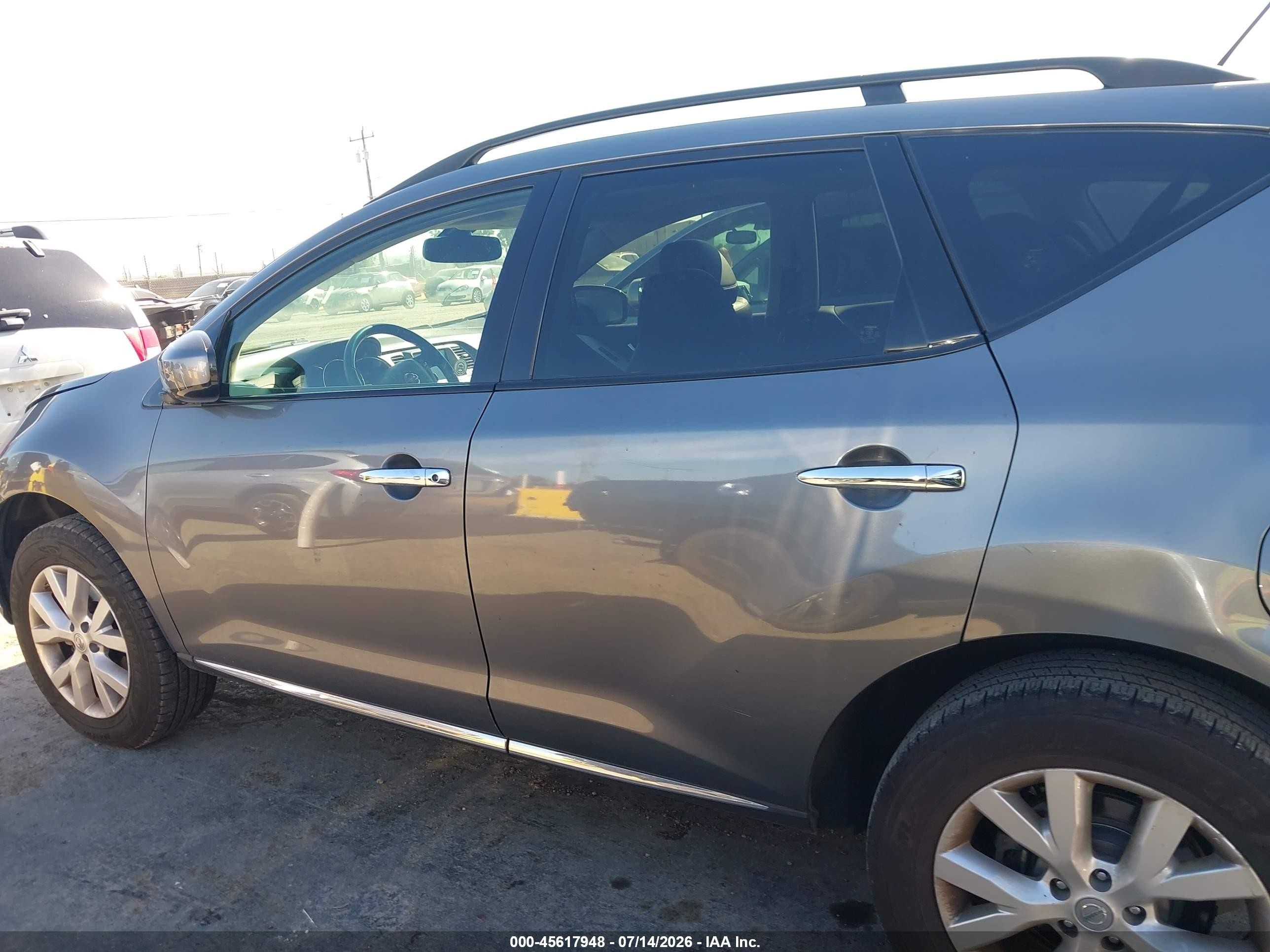 2014 Nissan Murano Sl Серый vin: JN8AZ1MUXEW403120