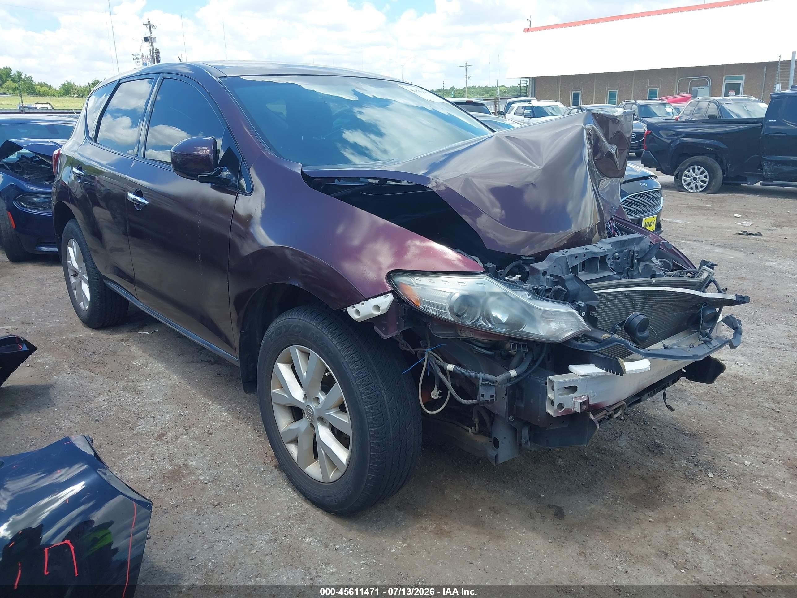 2014 Nissan Murano Le/s/sl/sv Темно-бордовый vin: JN8AZ1MUXEW409757