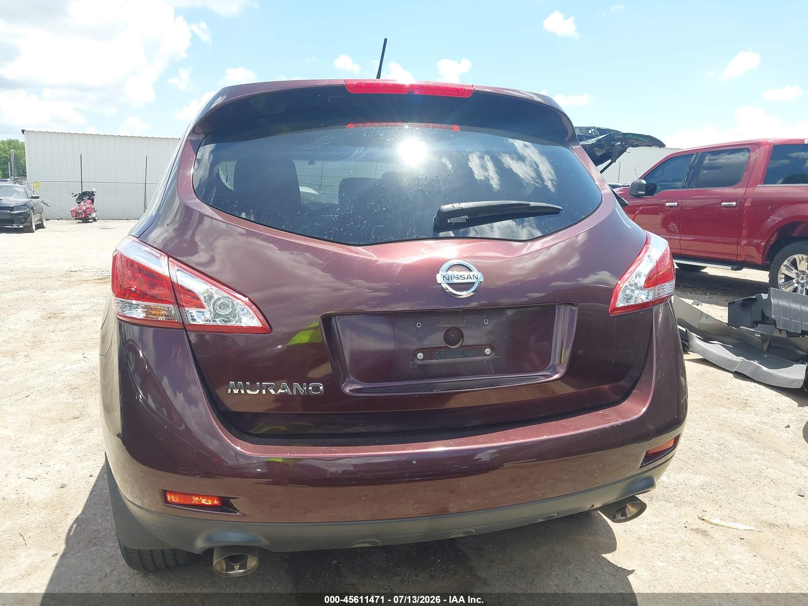 2014 Nissan Murano Le/s/sl/sv Темно-бордовый vin: JN8AZ1MUXEW409757
