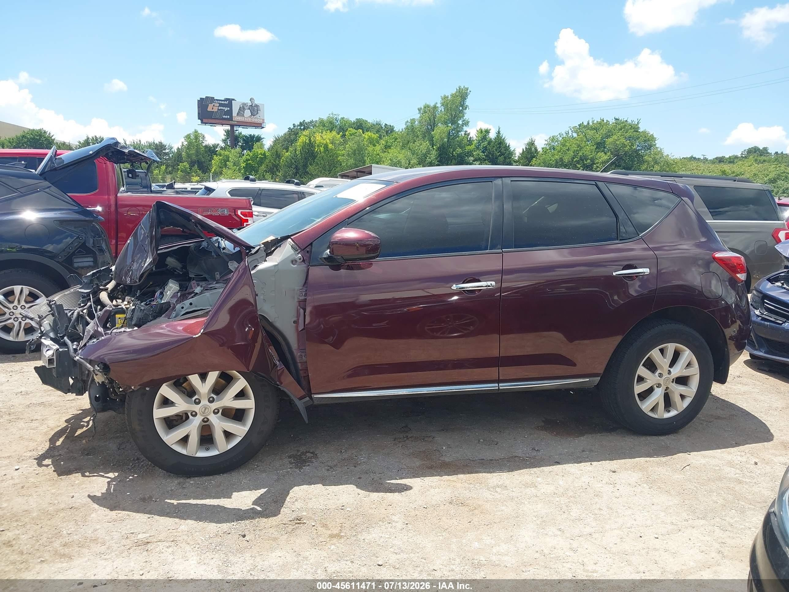 2014 Nissan Murano Le/s/sl/sv Темно-бордовый vin: JN8AZ1MUXEW409757