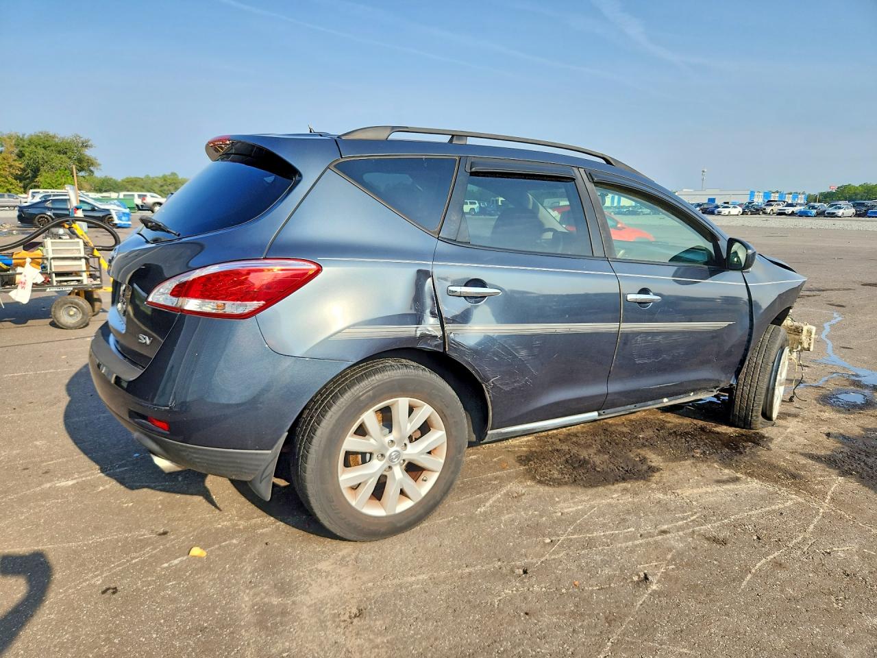 2014 Nissan Murano Sv Blue vin: JN8AZ1MUXEW421052
