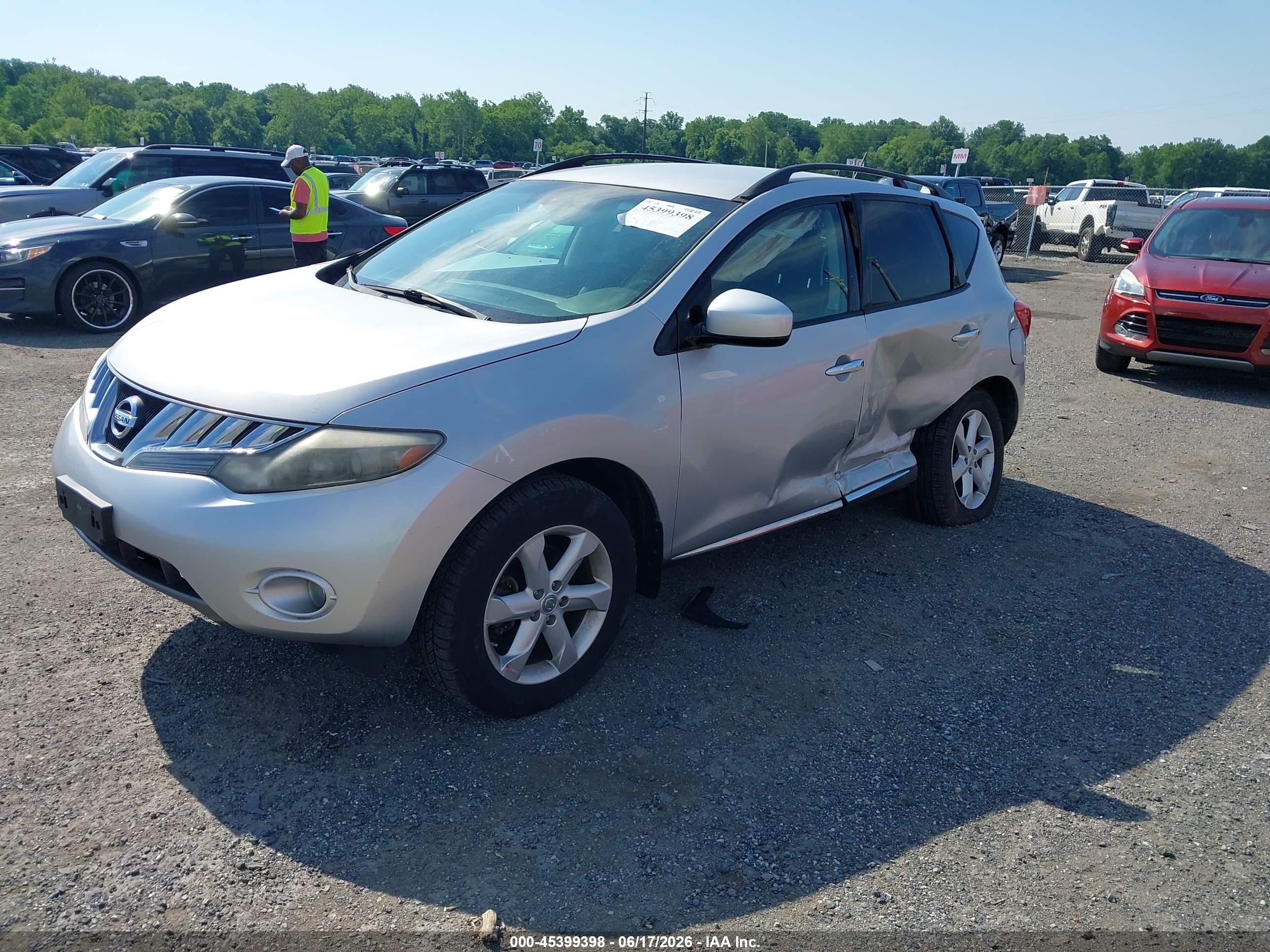 2010 Nissan Murano Sl Silver vin: JN8AZ1MW0AW110242
