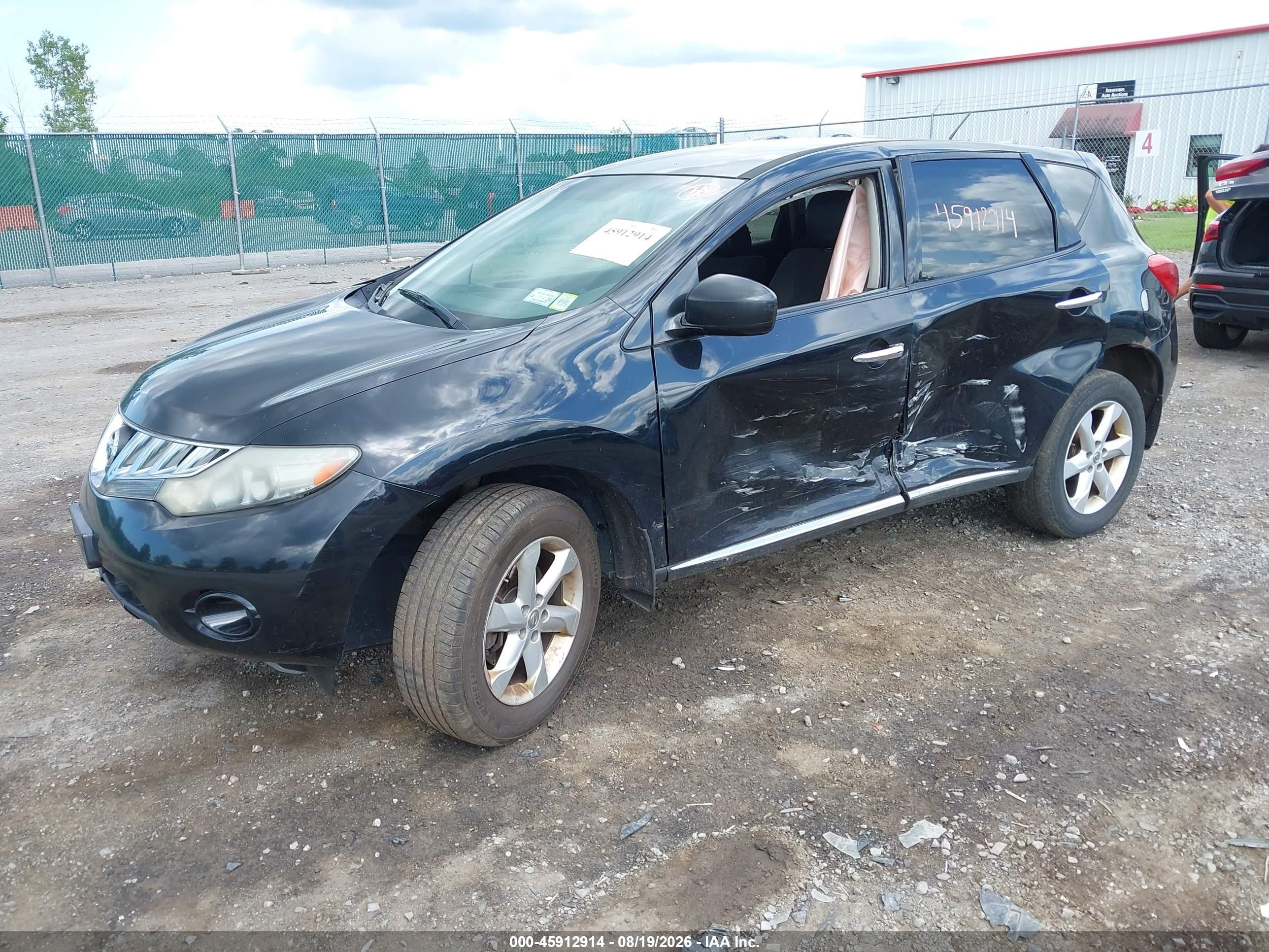 2010 Nissan Murano S Черный vin: JN8AZ1MW0AW128028