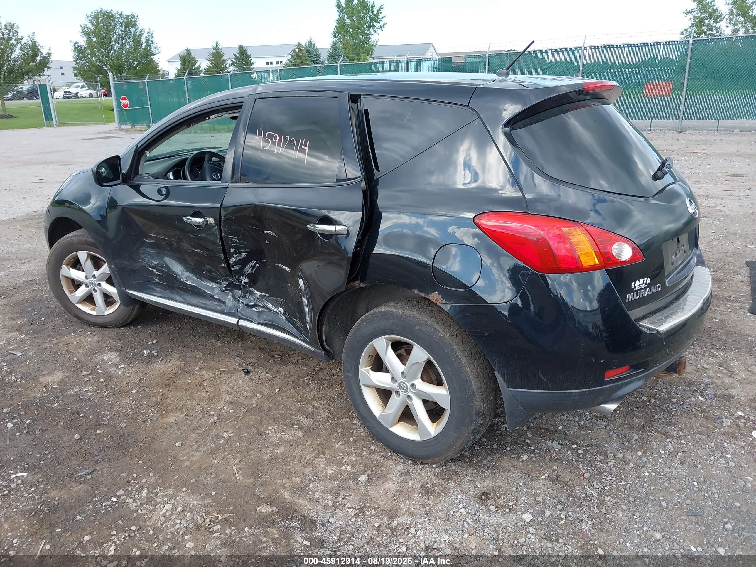 2010 Nissan Murano S Черный vin: JN8AZ1MW0AW128028