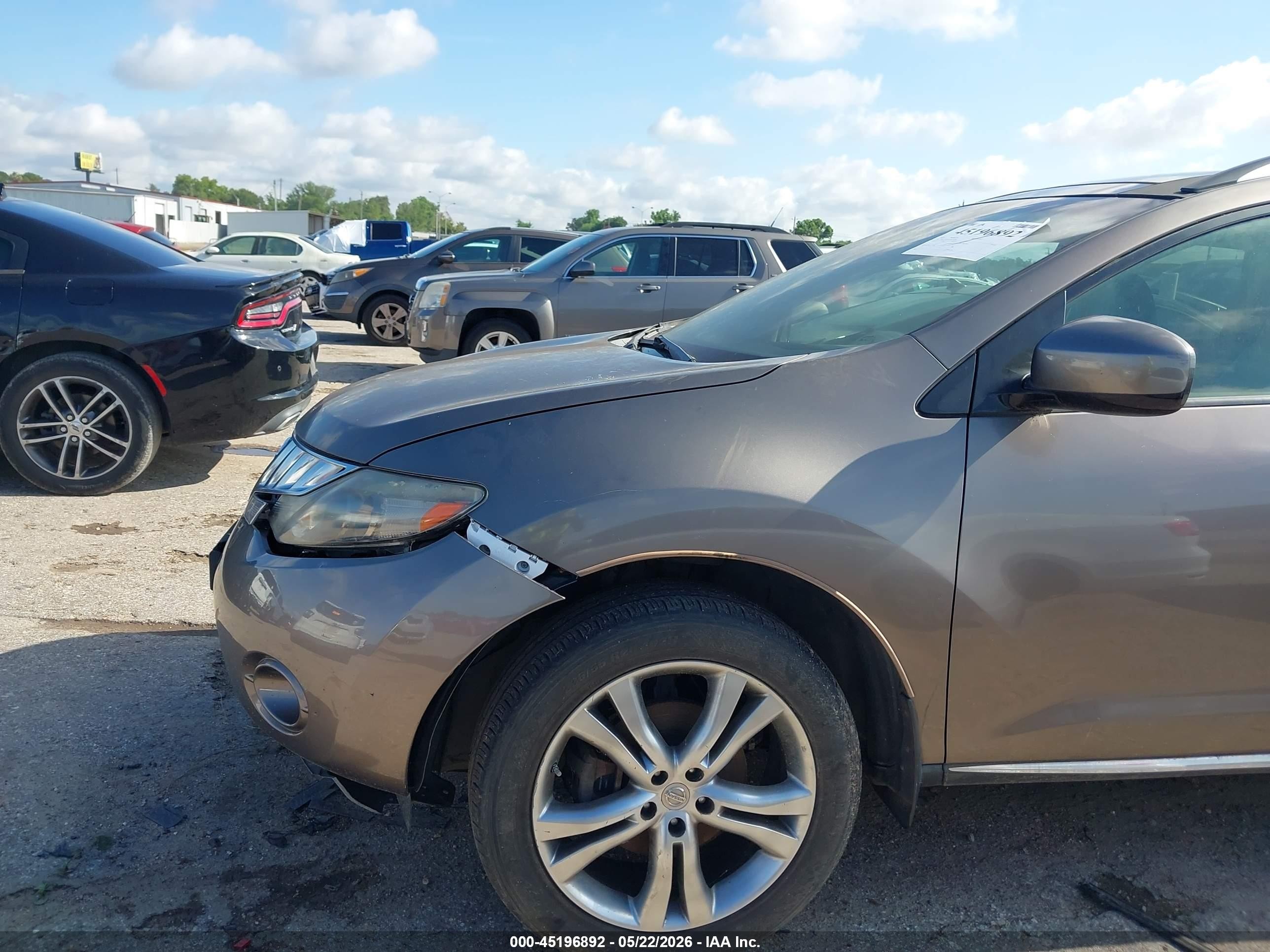 2010 Nissan Murano Le Dark Brown vin: JN8AZ1MW0AW129258