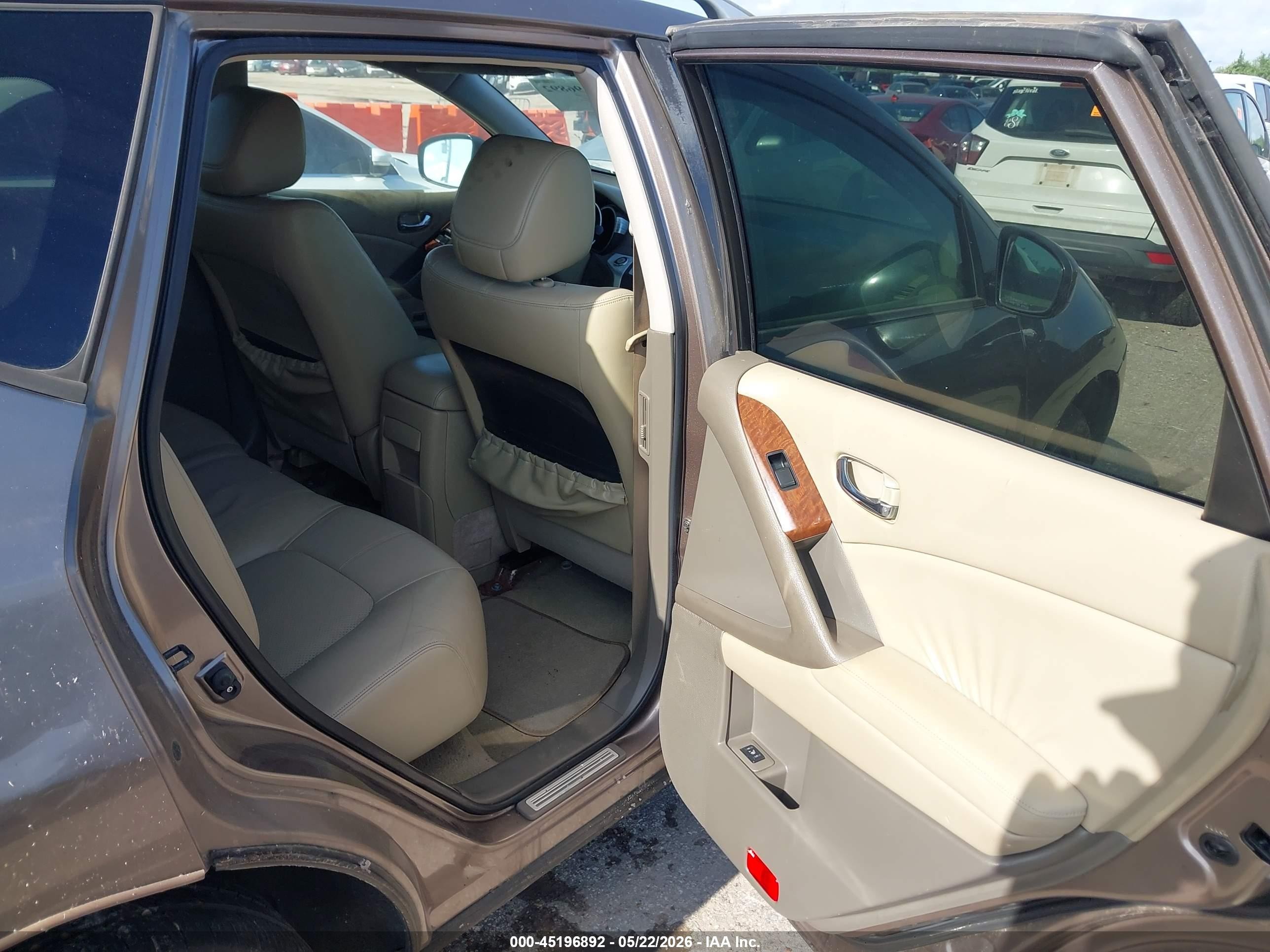2010 Nissan Murano Le Dark Brown vin: JN8AZ1MW0AW129258