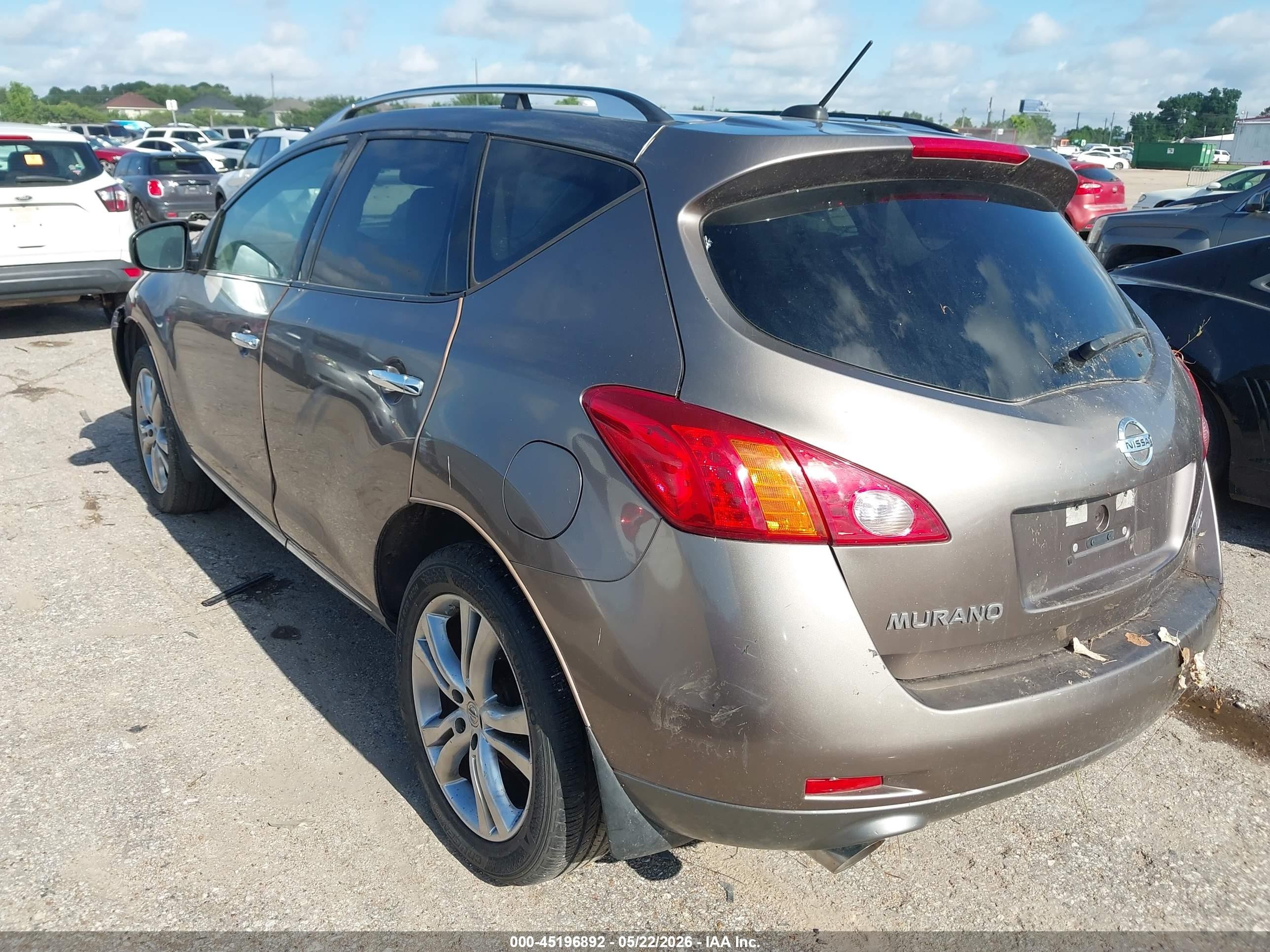 2010 Nissan Murano Le Dark Brown vin: JN8AZ1MW0AW129258
