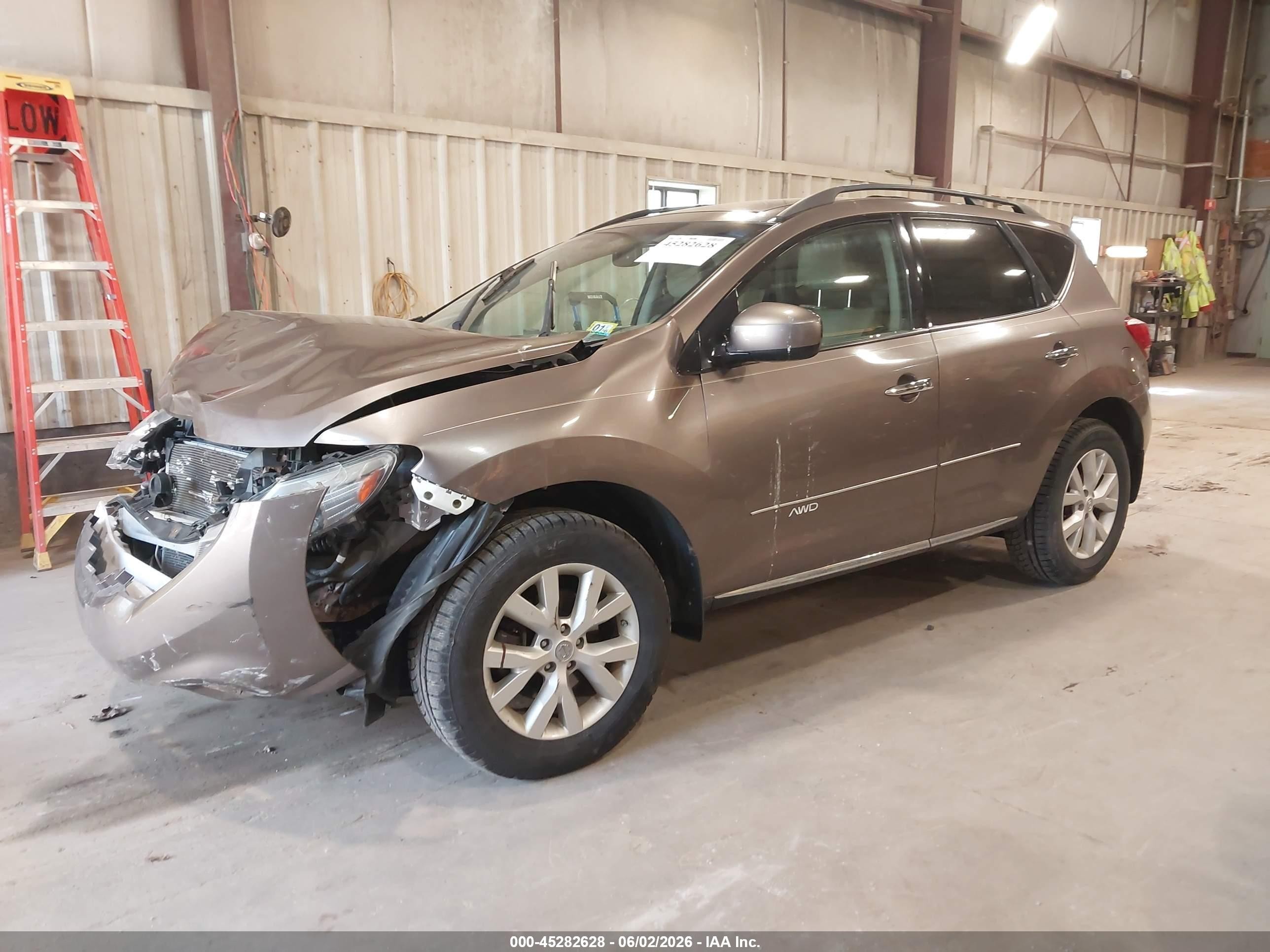 2011 Nissan Murano Sl Brown vin: JN8AZ1MW0BW152136