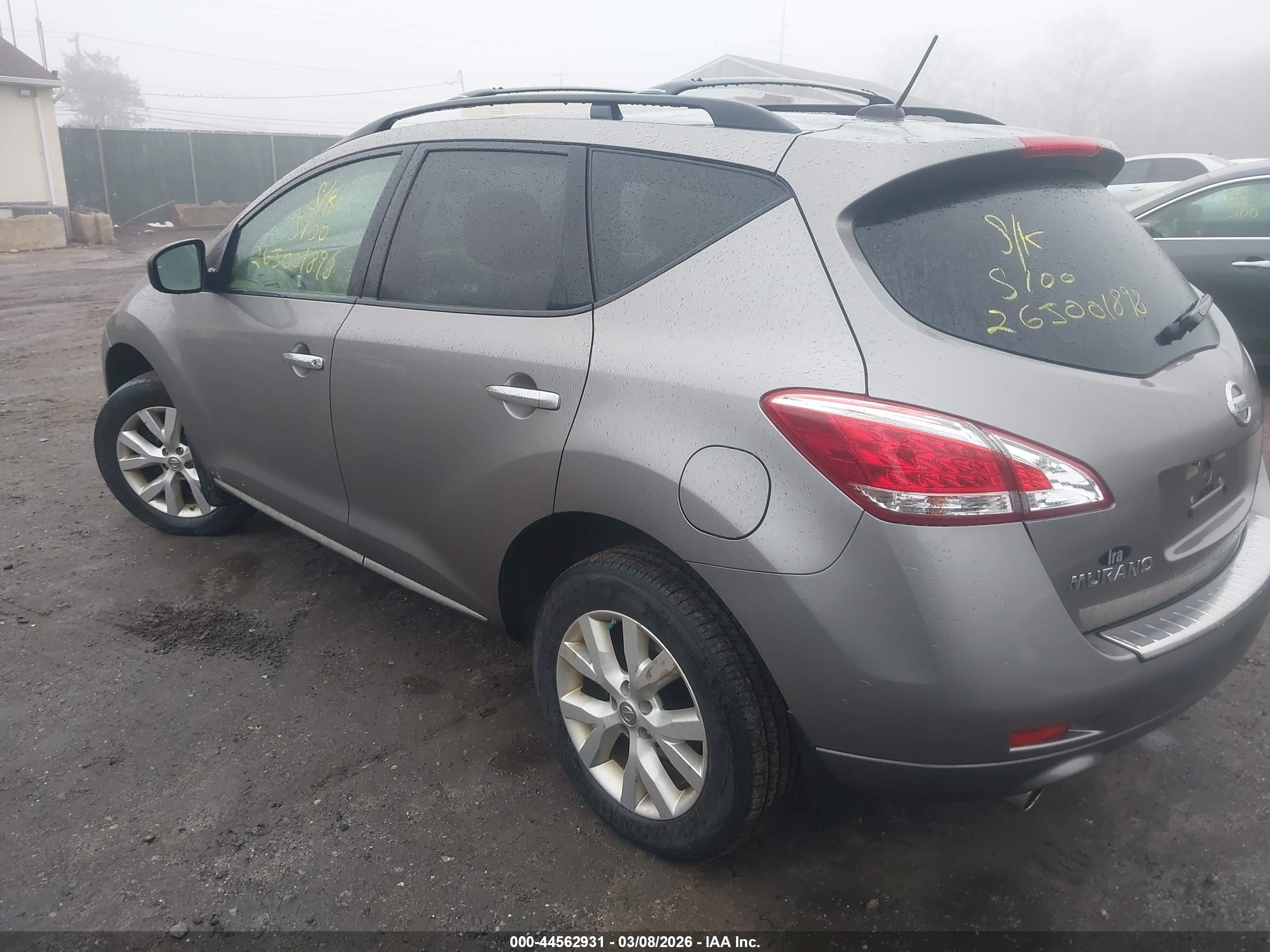 2011 Nissan Murano Sl Gray vin: JN8AZ1MW0BW185590