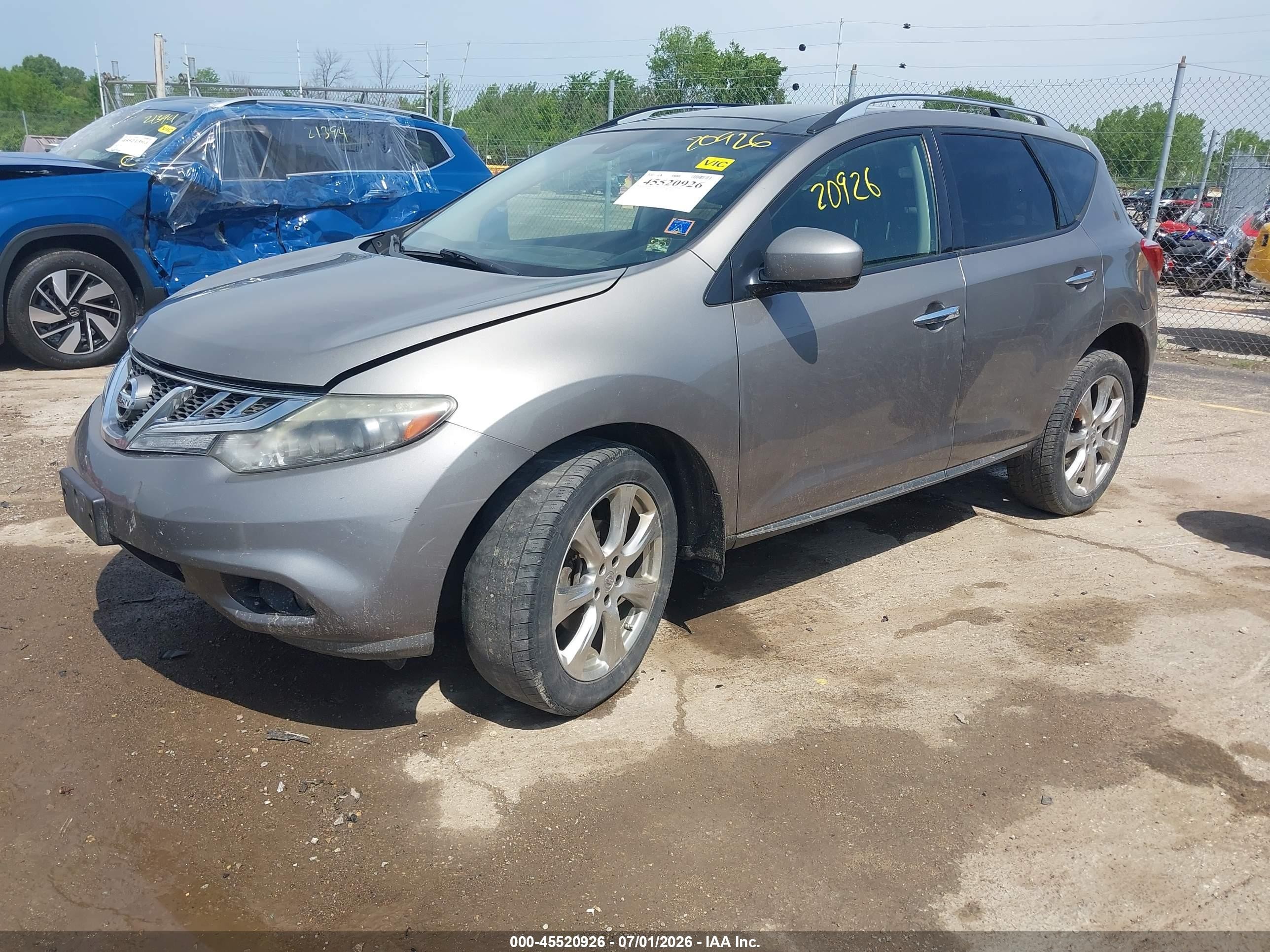 2012 Nissan Murano Le Gray vin: JN8AZ1MW0CW221568