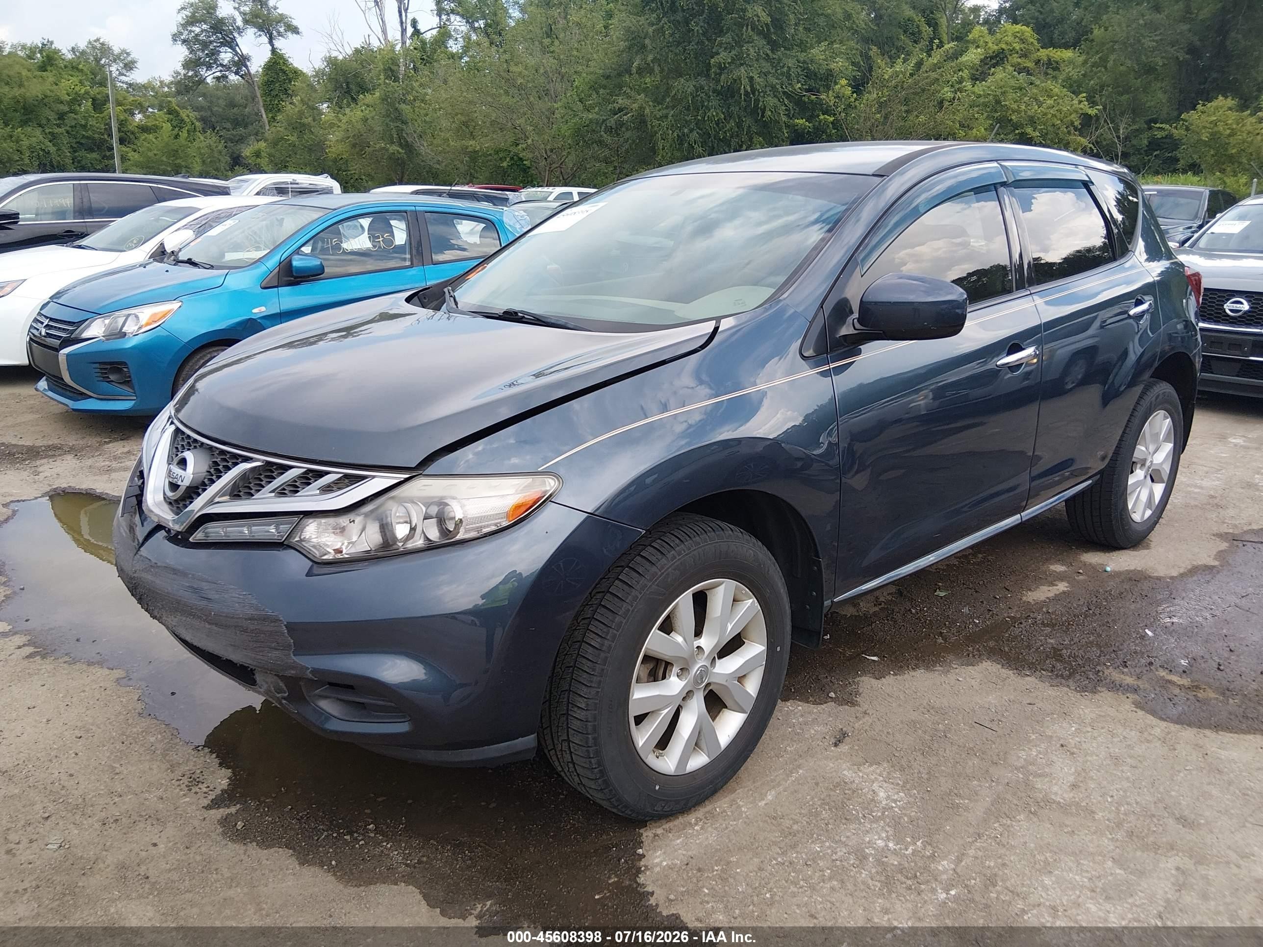 2014 Nissan Murano S Teal vin: JN8AZ1MW0EW500456
