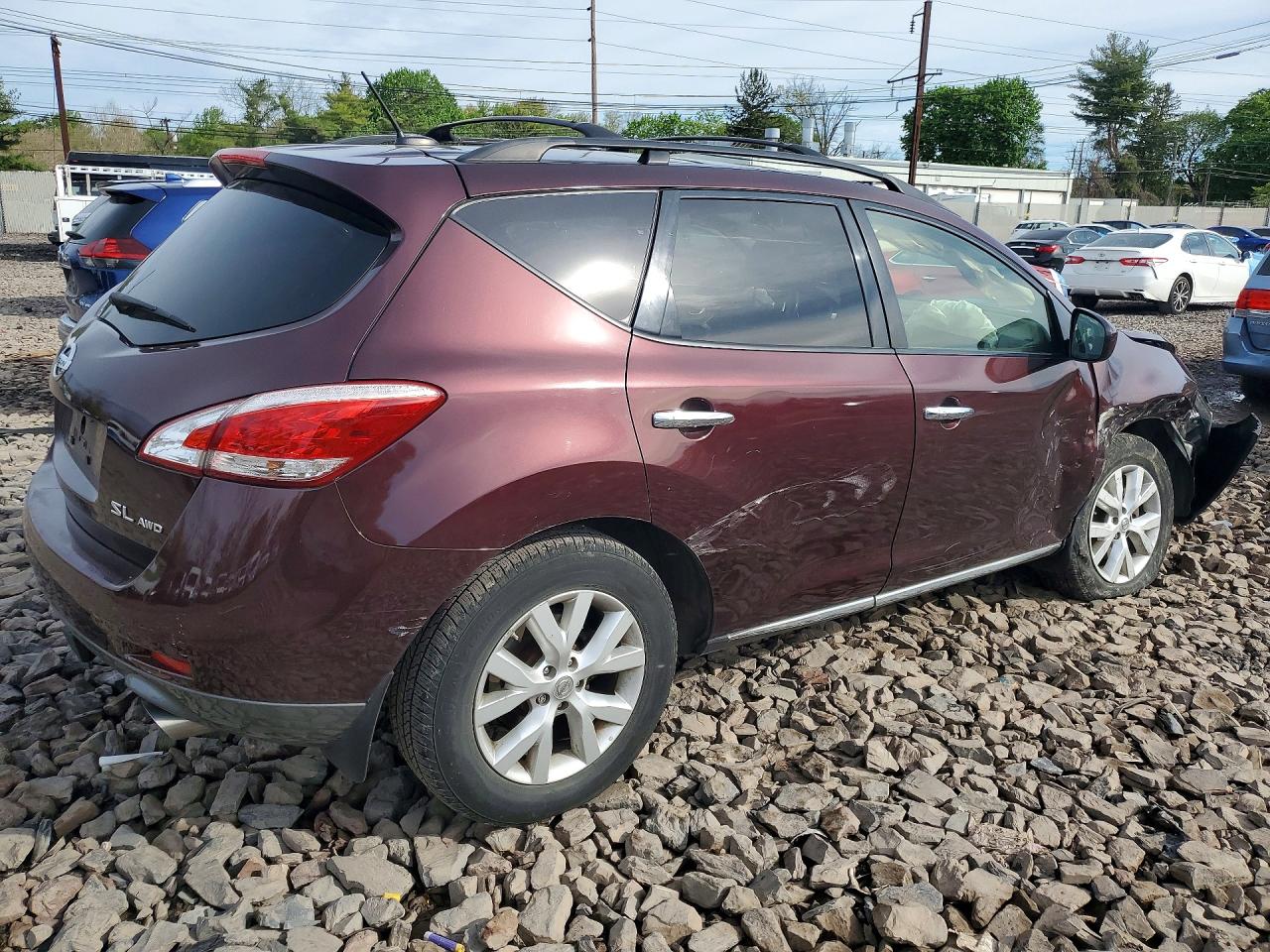 2014 Nissan Murano Sl Красный vin: JN8AZ1MW0EW504880