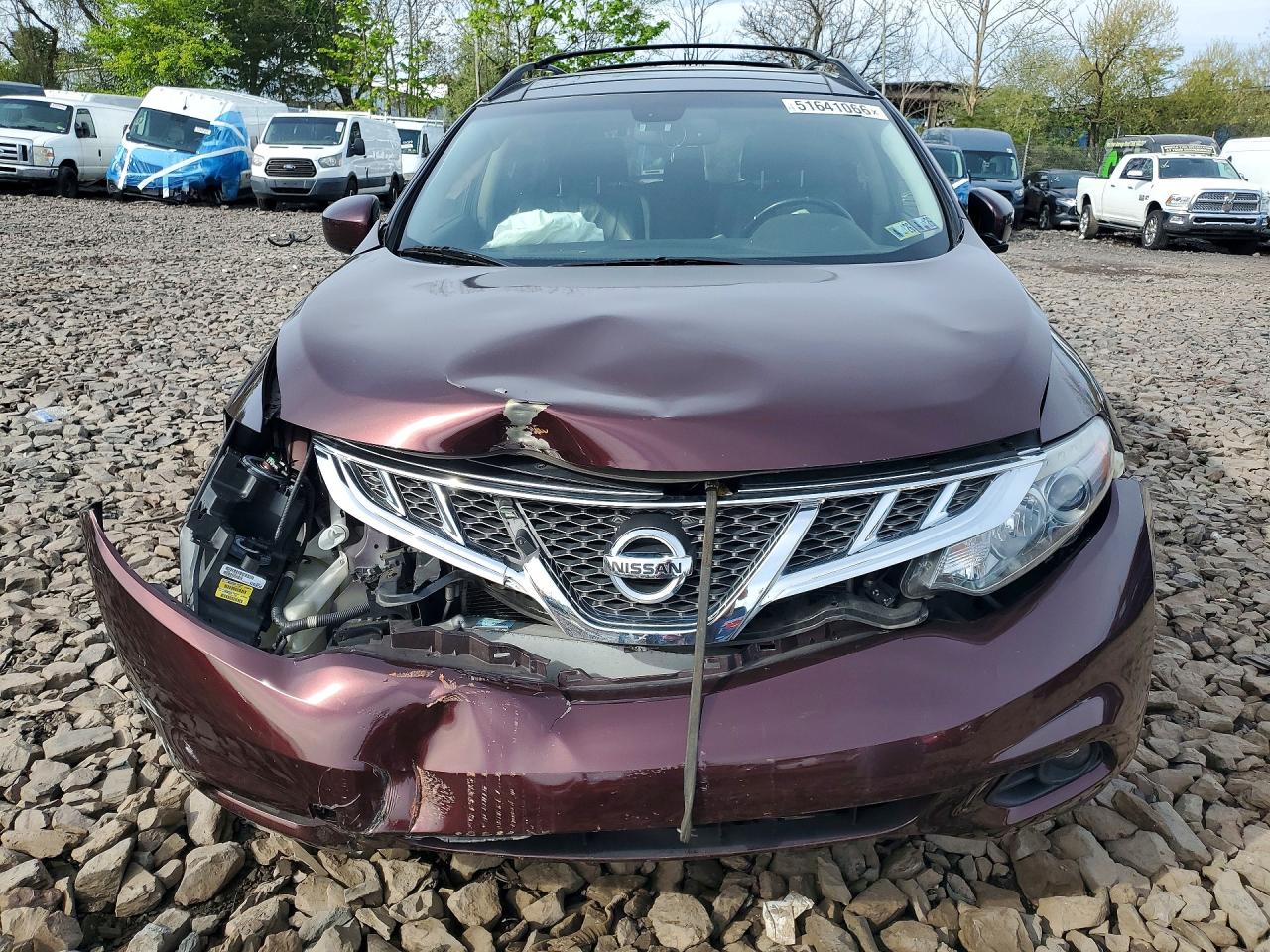 2014 Nissan Murano Sl Красный vin: JN8AZ1MW0EW504880