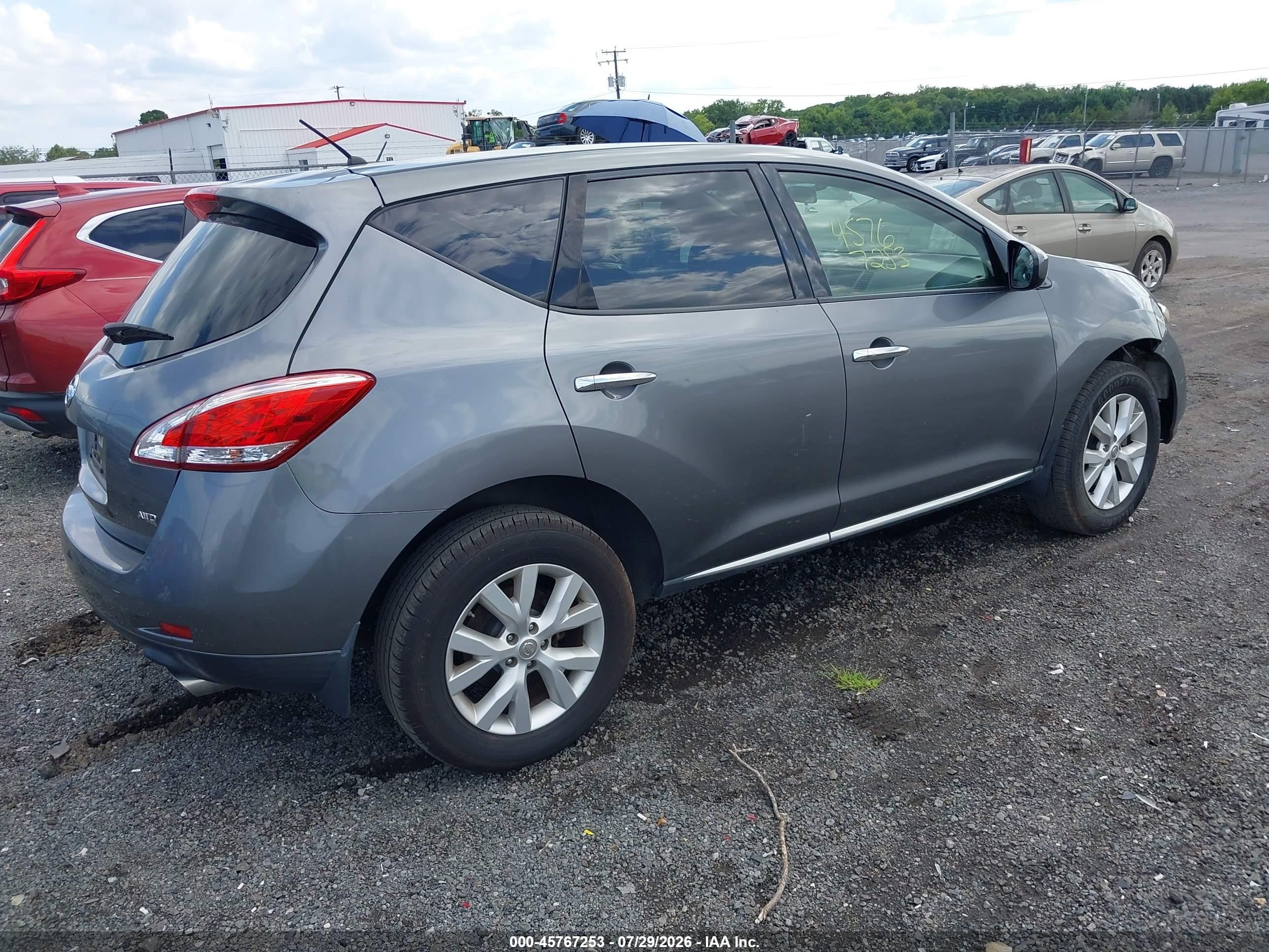 2014 Nissan Murano S Gray vin: JN8AZ1MW0EW507990