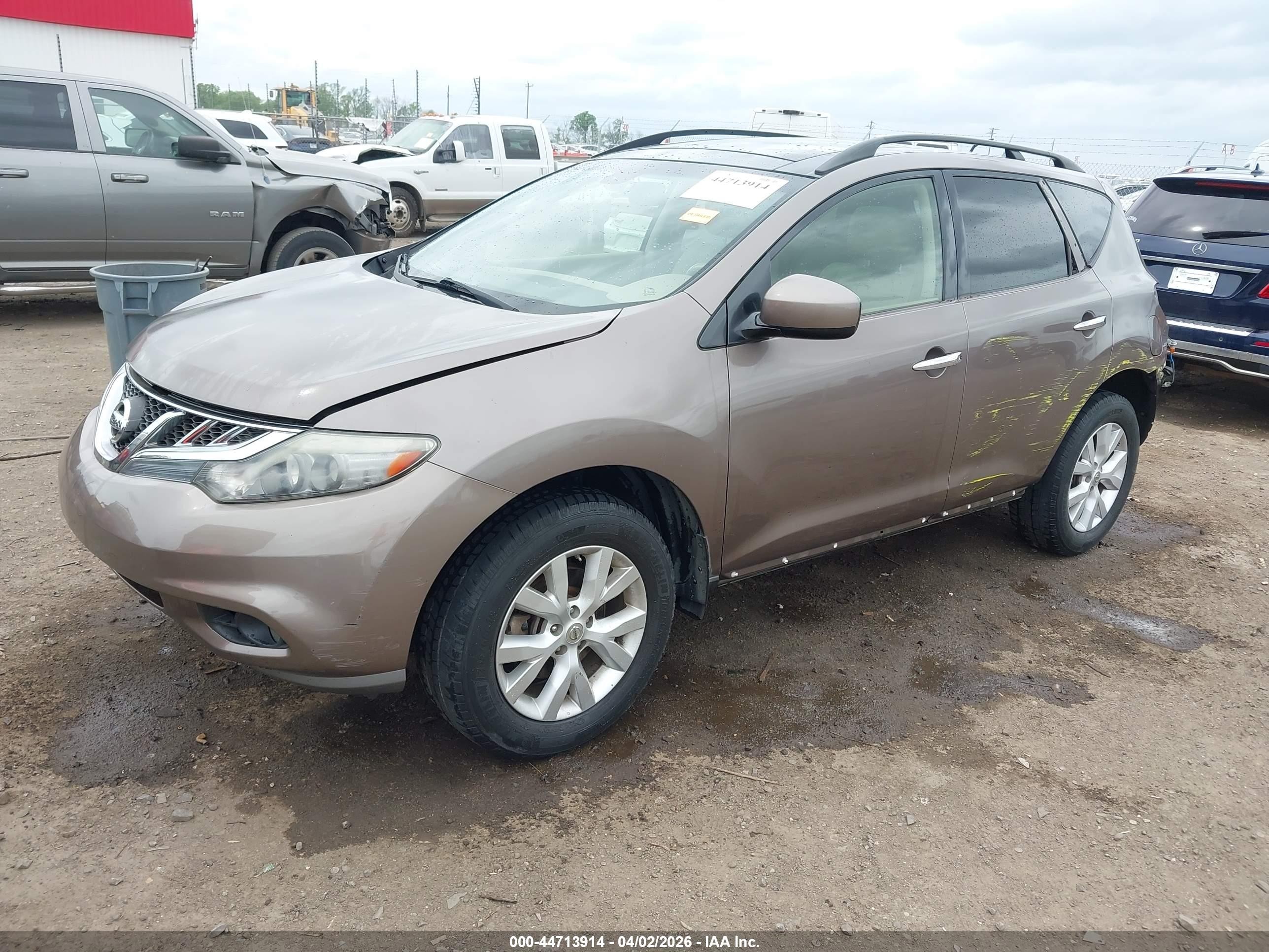2014 Nissan Murano Sl Gold vin: JN8AZ1MW0EW511778