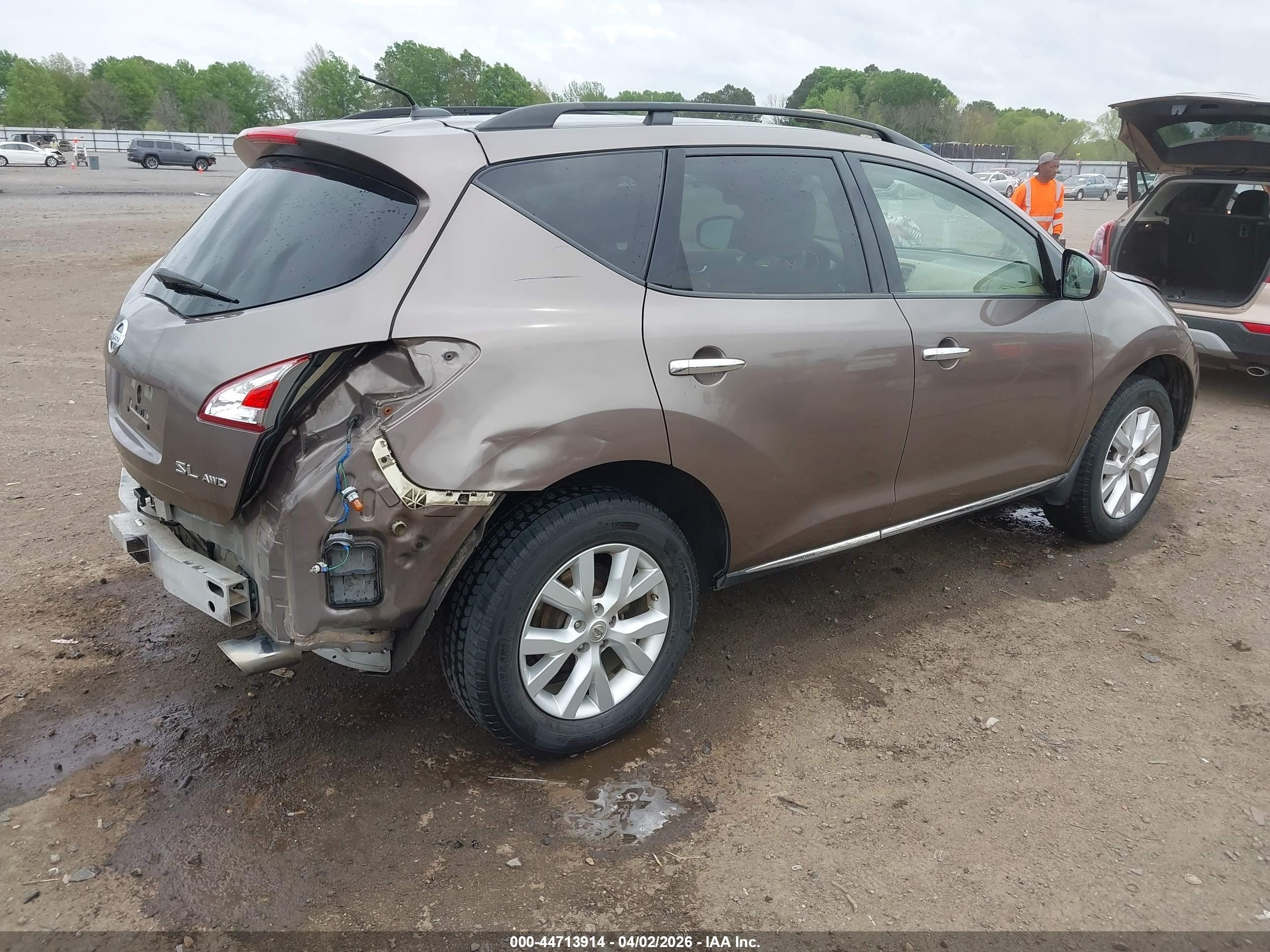 2014 Nissan Murano Sl Gold vin: JN8AZ1MW0EW511778