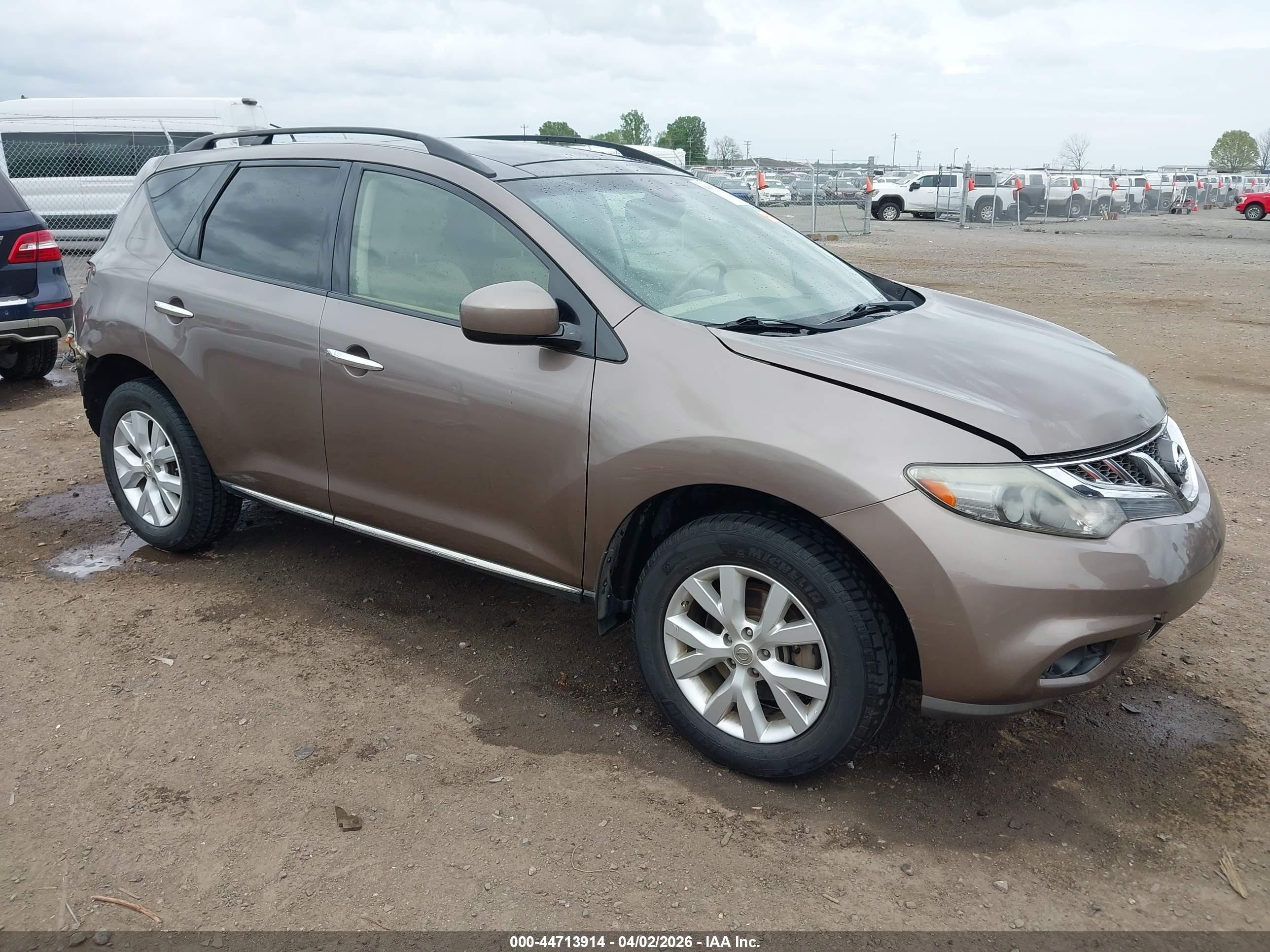 2014 Nissan Murano Sl Gold vin: JN8AZ1MW0EW511778